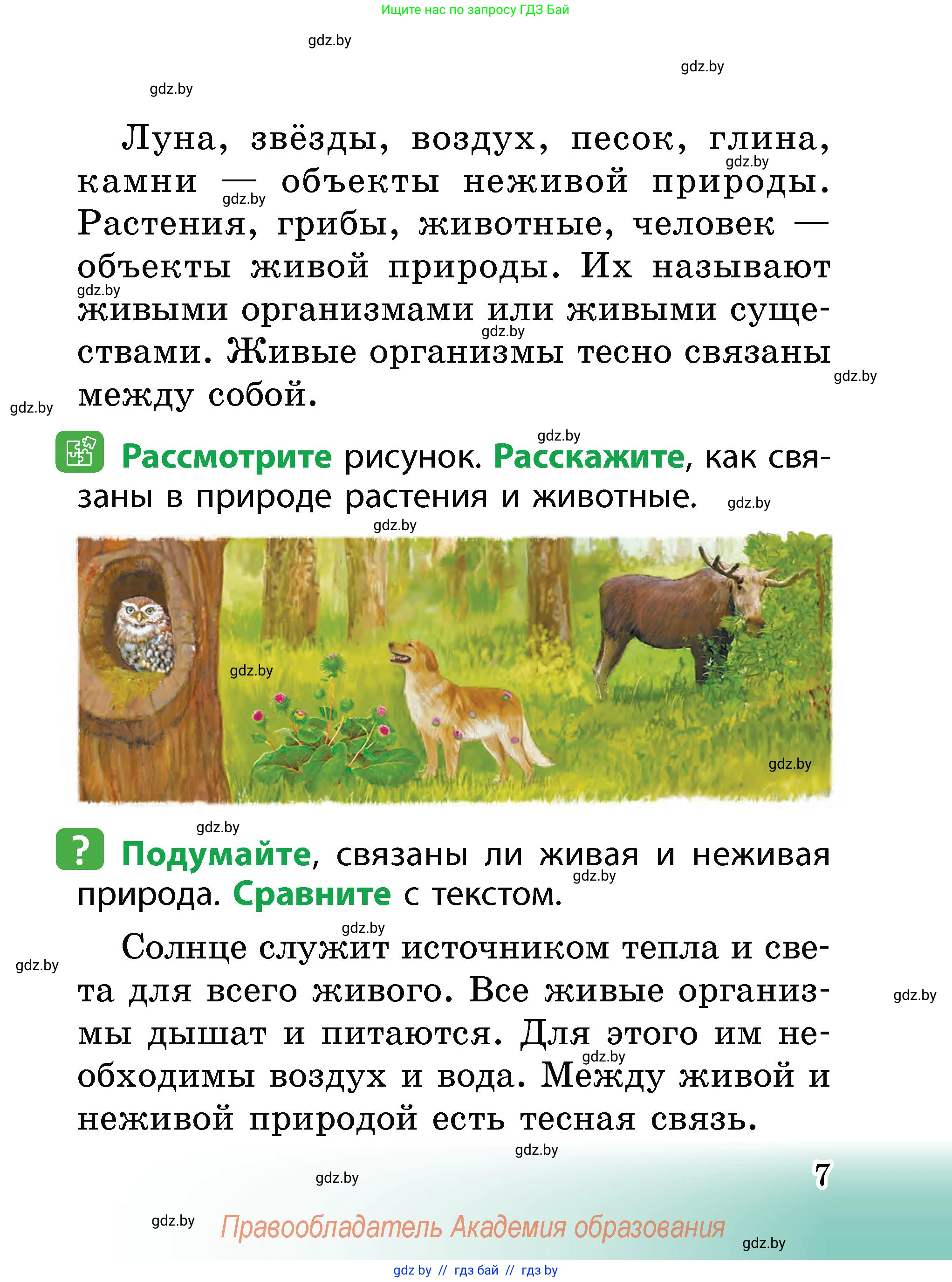Человек и мир, 2 класс Учебник, авторы: Трафимова Галина Владимировна, Трафимов Сергей Анатольевич, издательство Академия образования, Минск, 2024, страница 7