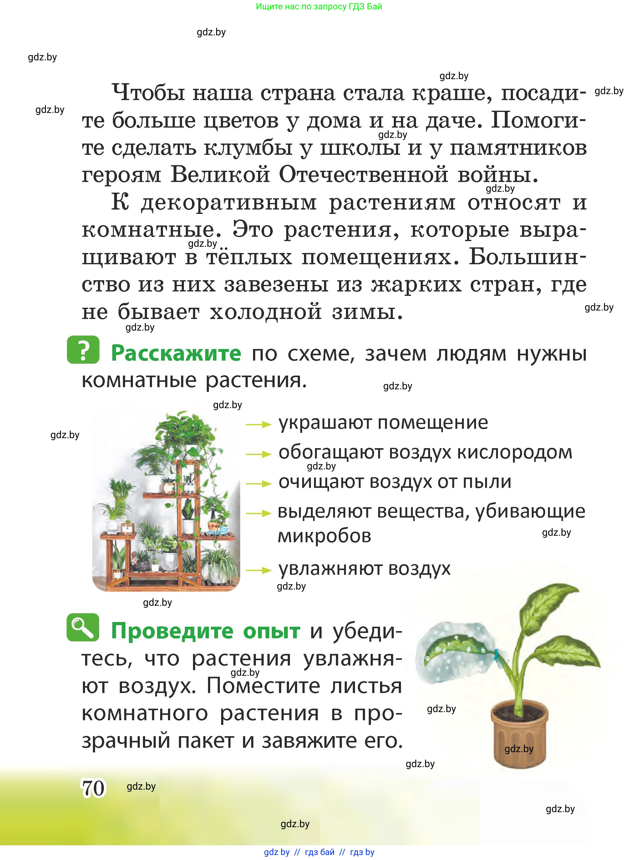 Человек и мир, 2 класс Учебник, авторы: Трафимова Галина Владимировна, Трафимов Сергей Анатольевич, издательство Академия образования, Минск, 2024, страница 70