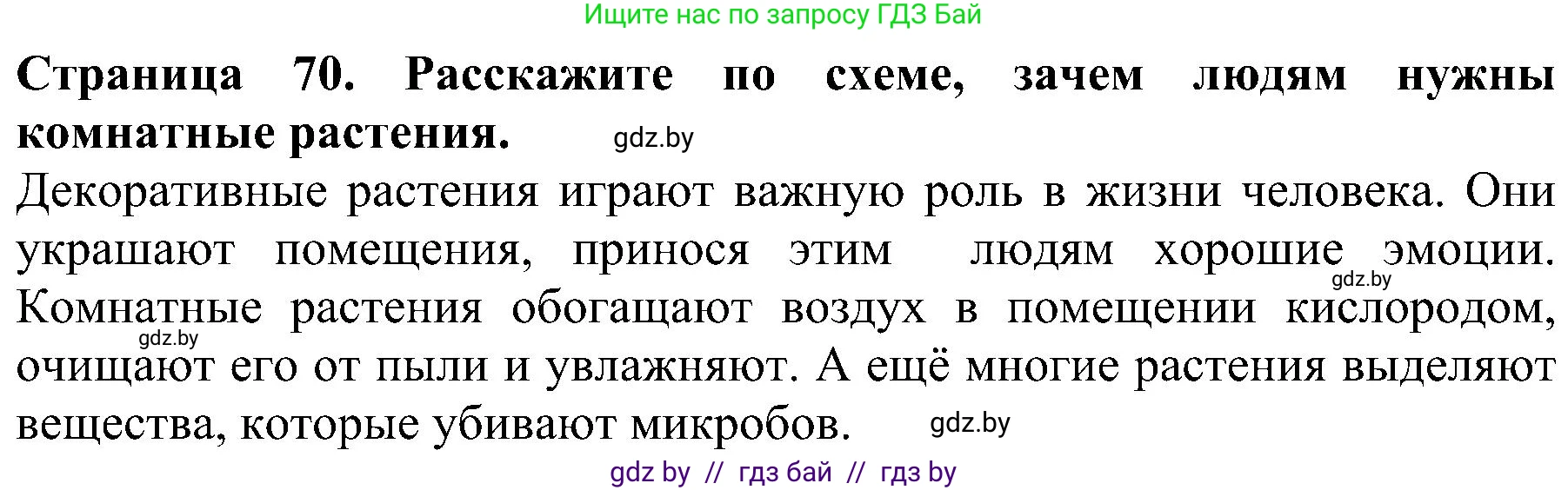 Человек и мир, 2 класс Учебник, авторы: Трафимова Галина Владимировна, Трафимов Сергей Анатольевич, издательство Академия образования, Минск, 2024, страница 70, номер 3, Решение