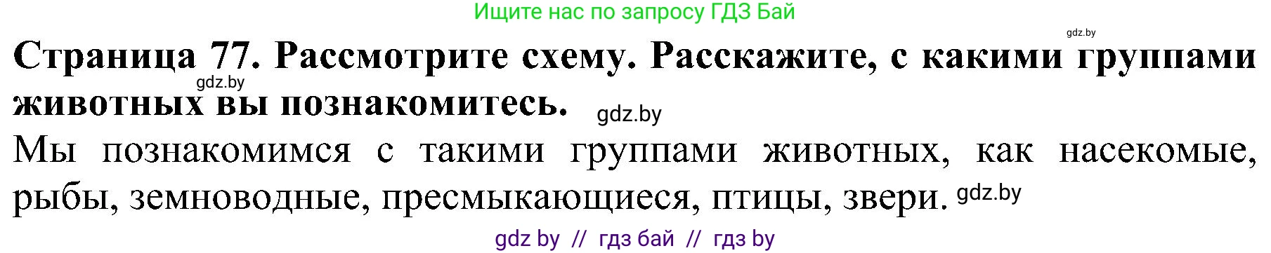 Человек и мир, 2 класс Учебник, авторы: Трафимова Галина Владимировна, Трафимов Сергей Анатольевич, издательство Академия образования, Минск, 2024, страница 77, номер 2, Решение