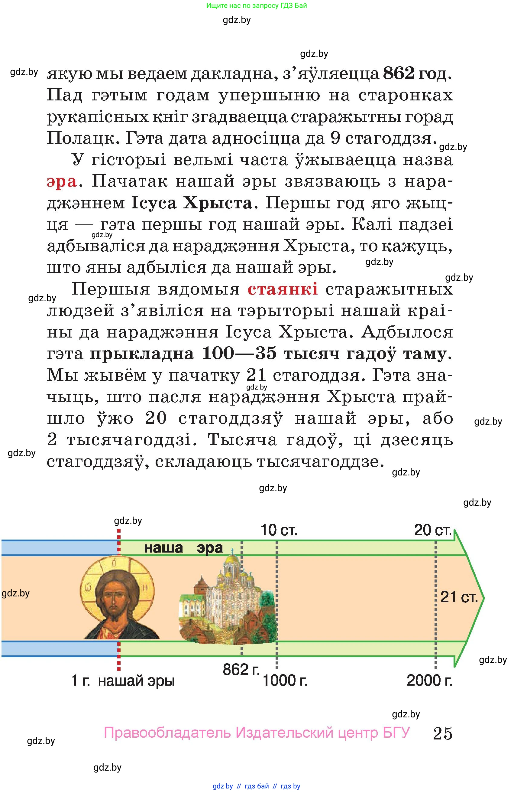 Человек и мир, 4 класс Учебник, авторы: Панов Сергей Вениаминович, Тарасов Сергей Васильевич, издательство Выдавецкі цэнтр БДУ, Минск, 2018, бежевого цвета, страница 25