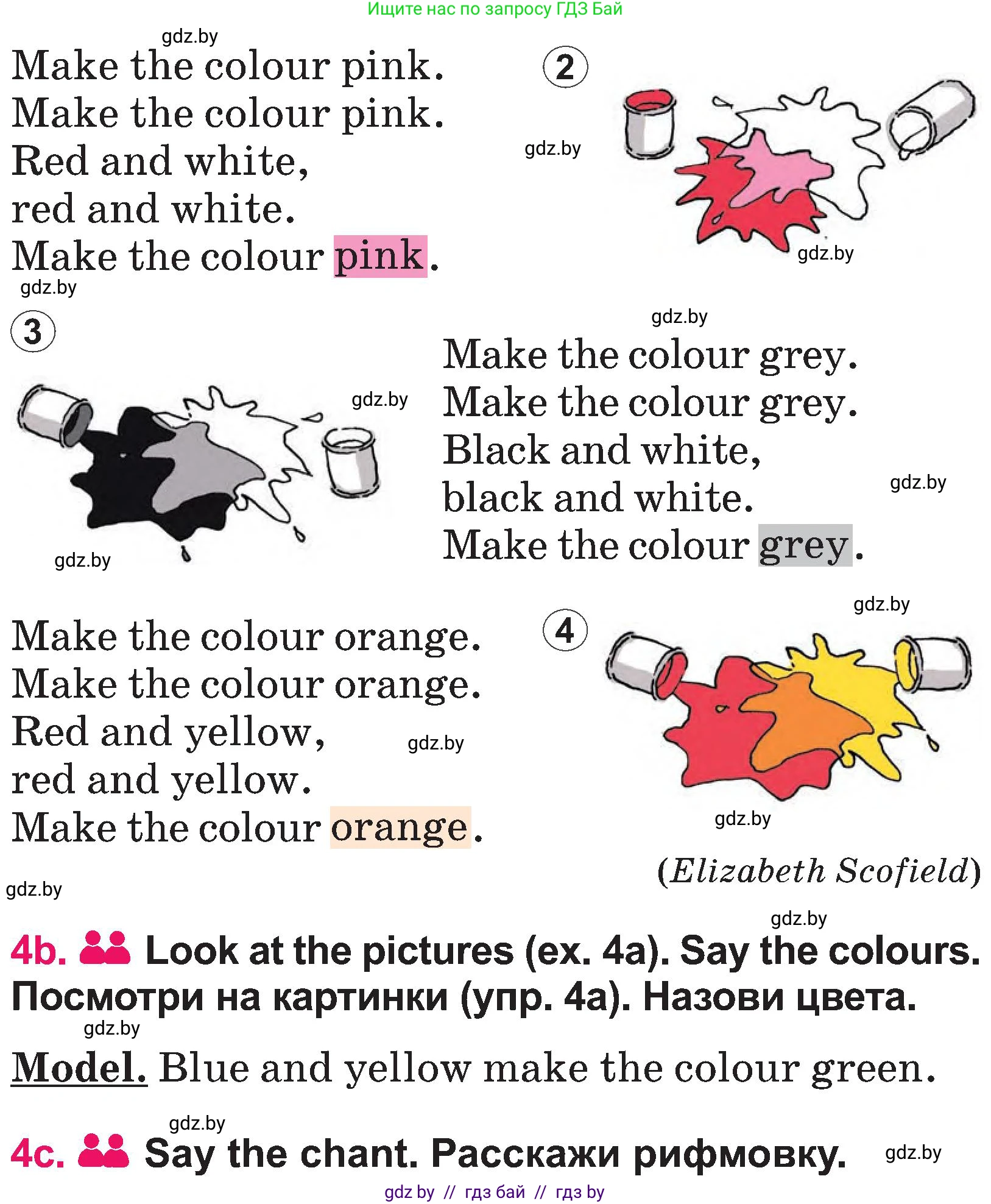 Английский язык (english), 3 класс Учебник, авторы: Лапицкая Людмила Михайловна (Lapitskaya Ludmila), Калишевич Алла Ивановна, Севрюкова Татьяна Юрьевна, Седунова Наталья Михайловна (Sedunova Natalia), издательство Вышэйшая школа, Минск, 2023, Часть 1, страница 18, номер 4, Условие (продолжение 2)