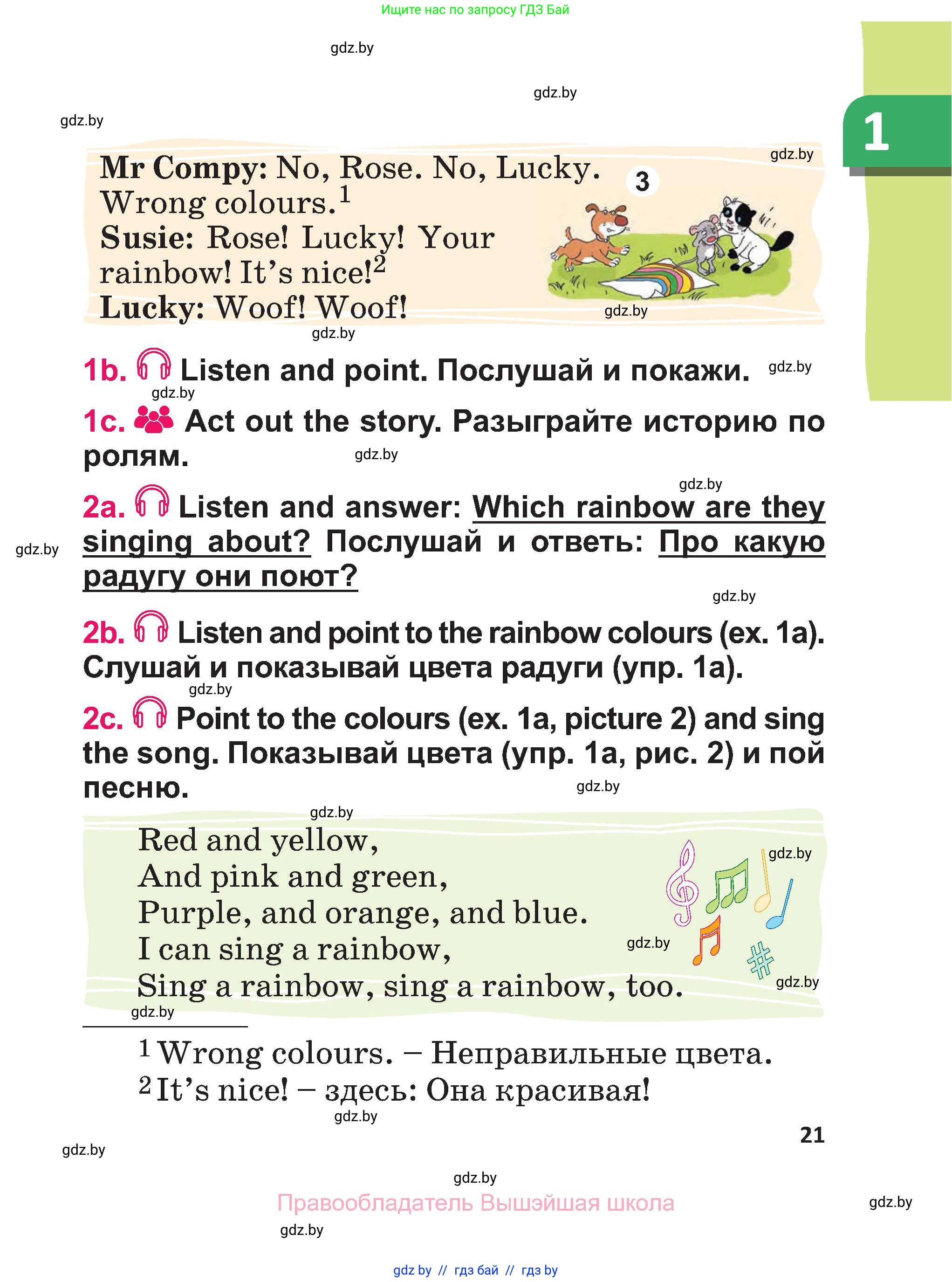 Английский язык (english), 3 класс Учебник, авторы: Лапицкая Людмила Михайловна (Lapitskaya Ludmila), Калишевич Алла Ивановна, Севрюкова Татьяна Юрьевна, Седунова Наталья Михайловна (Sedunova Natalia), издательство Вышэйшая школа, Минск, 2023, Часть 1, страница 21