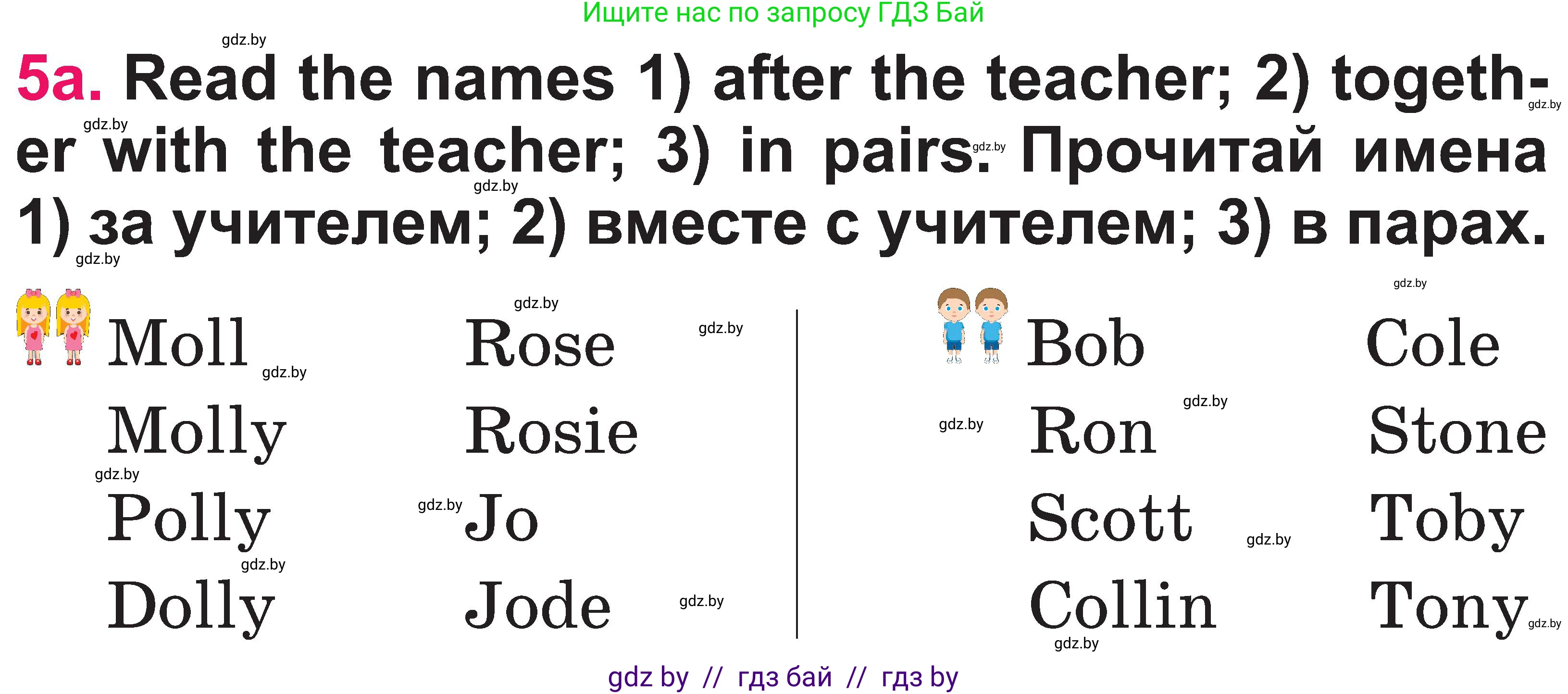 Английский язык (english), 3 класс Учебник, авторы: Лапицкая Людмила Михайловна (Lapitskaya Ludmila), Калишевич Алла Ивановна, Севрюкова Татьяна Юрьевна, Седунова Наталья Михайловна (Sedunova Natalia), издательство Вышэйшая школа, Минск, 2023, Часть 1, страница 36, номер 5, Условие