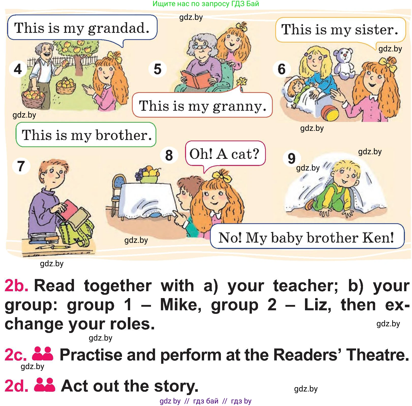 Английский язык (english), 3 класс Учебник, авторы: Лапицкая Людмила Михайловна (Lapitskaya Ludmila), Калишевич Алла Ивановна, Севрюкова Татьяна Юрьевна, Седунова Наталья Михайловна (Sedunova Natalia), издательство Вышэйшая школа, Минск, 2023, Часть 1, страница 68, номер 2, Условие (продолжение 2)