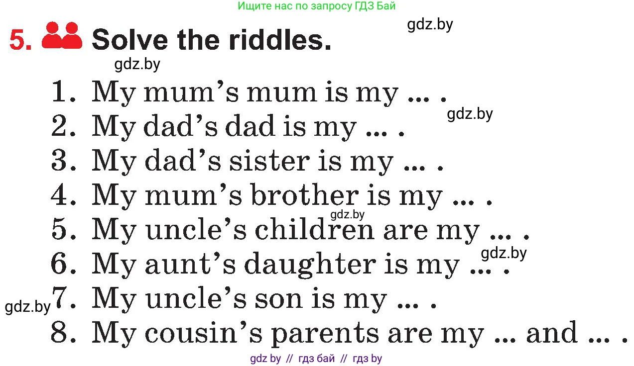Английский язык (english), 4 класс Учебник (Student's book), авторы: Лапицкая Людмила Михайловна (Lapitskaya Ludmila), Седунова Наталья Михайловна (Sedunova Natalia), издательство Адукацыя i выхаванне, Минск, 2024, бирюзового цвета, Часть ( Part) 1, страница 37, номер 5, Условие
