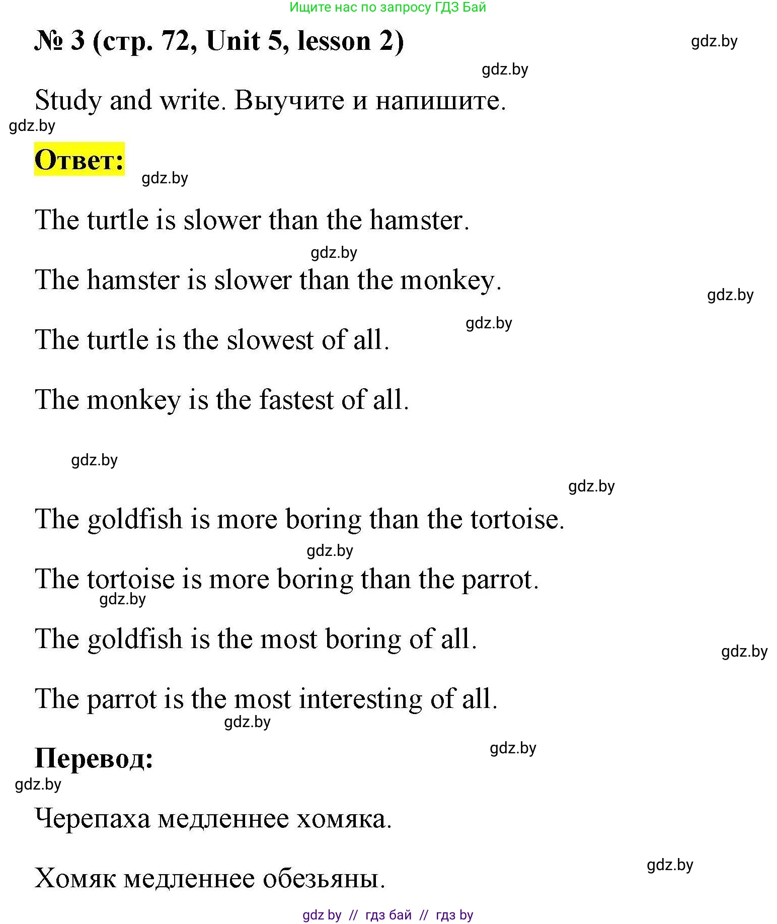 Английский язык (english), 4 класс практикум по грамматике (grammar), автор: Севрюкова Татьяна Юрьевна, издательство Аверсэв, Минск, 2023, страница 72, номер 3, Решение