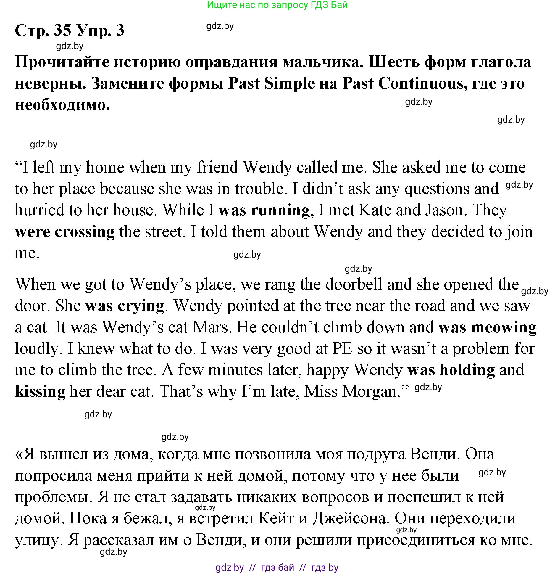 Английский язык (english), 6 класс Рабочая тетрадь (workbook), авторы: Демченко Наталья Валентиновна, Севрюкова Татьяна Юрьевна, Юхнель Наталья Валентиновна, Наумова Елена Георгиевна, Рыбалко О Н, Манешина А В, Маслёнченко Н А, Бушуева Эдите Владиславовна, издательство Аверсэв, Минск, 2020, зелёного цвета, Часть ( Part) 1, страница 35, номер 3, Решение