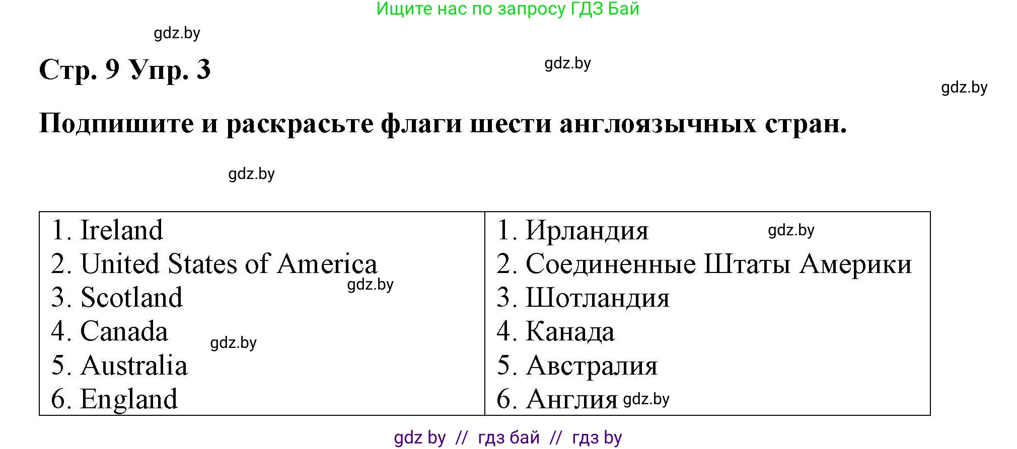 Английский язык (english), 6 класс Рабочая тетрадь (workbook), авторы: Демченко Наталья Валентиновна, Севрюкова Татьяна Юрьевна, Юхнель Наталья Валентиновна, Наумова Елена Георгиевна, Рыбалко О Н, Манешина А В, Маслёнченко Н А, Бушуева Эдите Владиславовна, издательство Аверсэв, Минск, 2020, зелёного цвета, Часть ( Part) 2, страница 9, номер 3, Решение