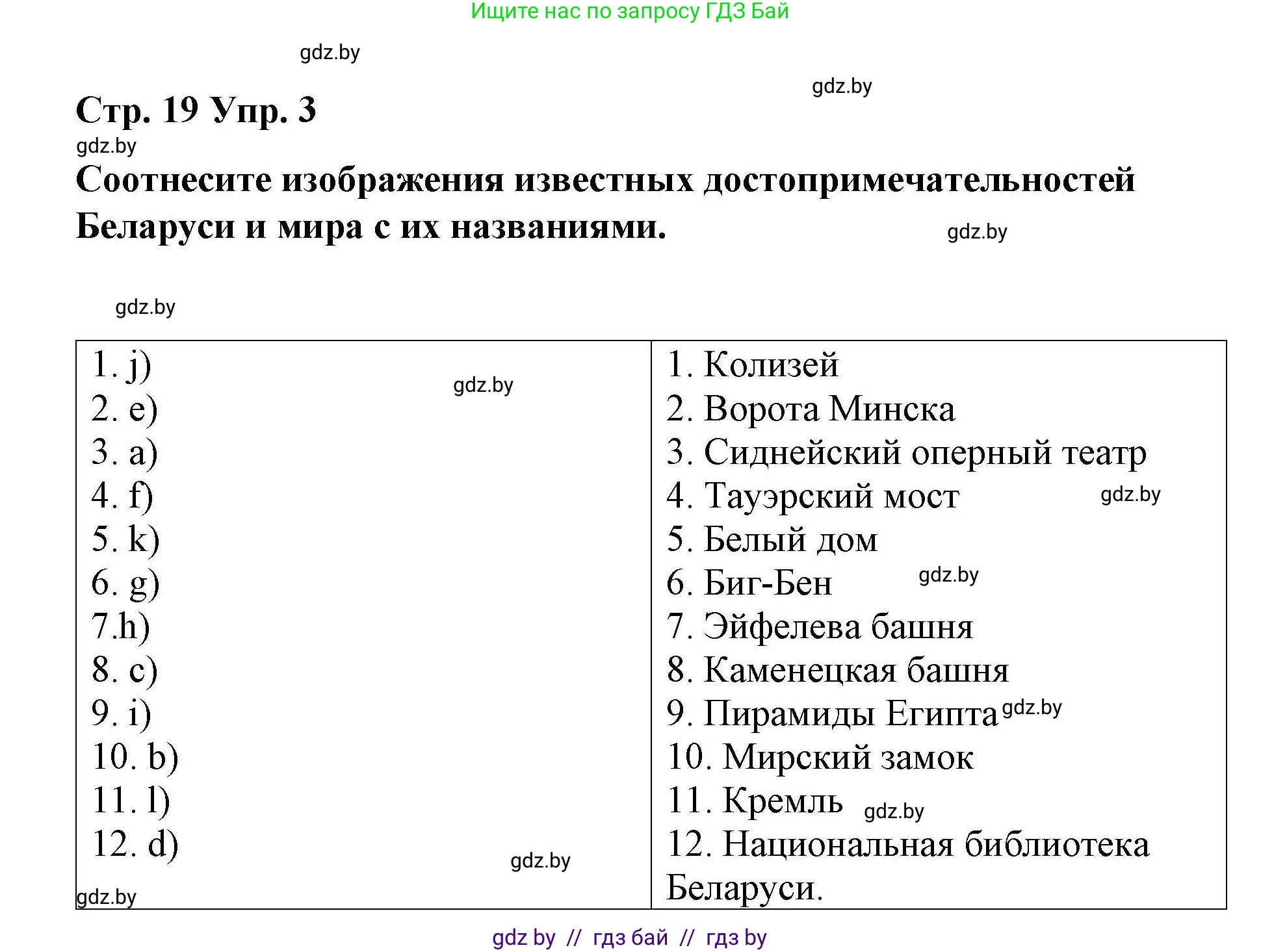 Английский язык (english), 6 класс Рабочая тетрадь (workbook), авторы: Демченко Наталья Валентиновна, Севрюкова Татьяна Юрьевна, Юхнель Наталья Валентиновна, Наумова Елена Георгиевна, Рыбалко О Н, Манешина А В, Маслёнченко Н А, Бушуева Эдите Владиславовна, издательство Аверсэв, Минск, 2020, зелёного цвета, Часть ( Part) 2, страница 19, номер 3, Решение