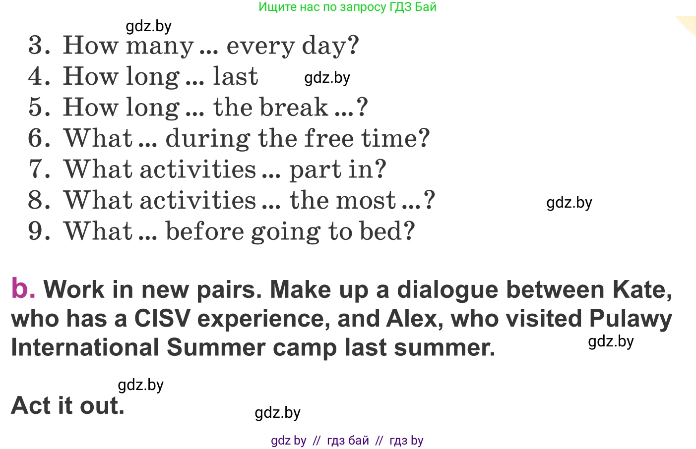 Английский язык (english), 6 класс Учебник, авторы: Демченко Наталья Валентиновна, Севрюкова Татьяна Юрьевна, Юхнель Наталья Валентиновна, Наумова Елена Георгиевна, Рыбалко О Н, Манешина А В, Маслёнченко Н А, издательство Вышэйшая школа, Минск, 2018, красного цвета, Часть 1, страница 10, номер 4, Условие (продолжение 2)