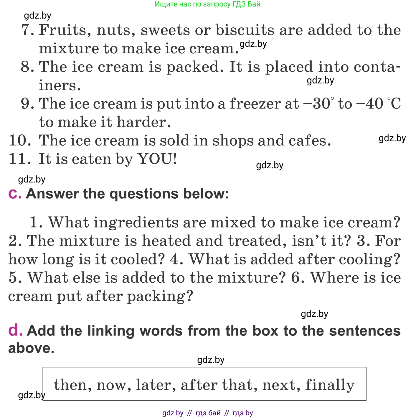 Английский язык (english), 6 класс Учебник, авторы: Демченко Наталья Валентиновна, Севрюкова Татьяна Юрьевна, Юхнель Наталья Валентиновна, Наумова Елена Георгиевна, Рыбалко О Н, Манешина А В, Маслёнченко Н А, издательство Вышэйшая школа, Минск, 2018, красного цвета, Часть 1, страница 136, номер 2, Условие (продолжение 3)