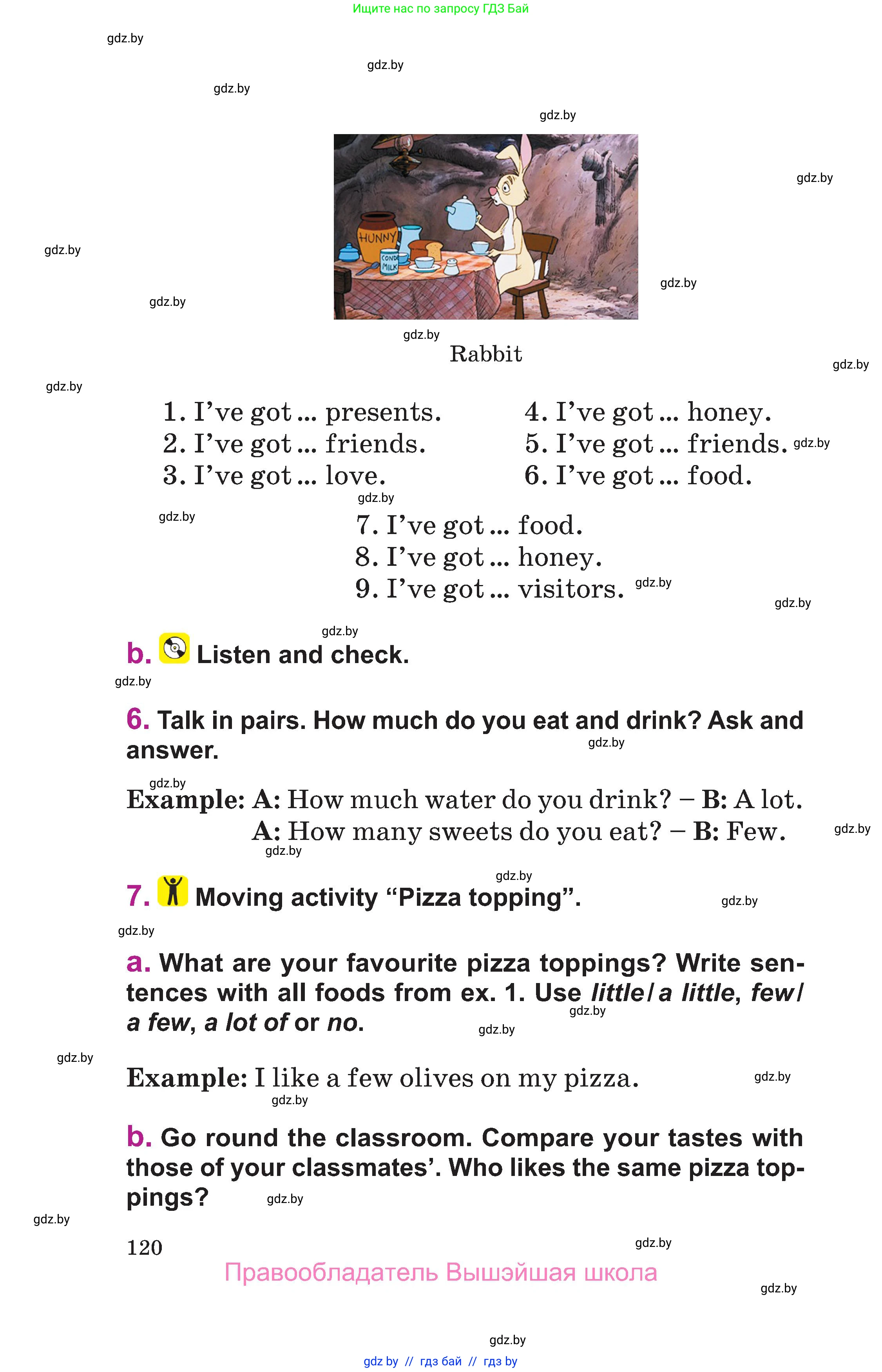 Английский язык (english), 6 класс Учебник, авторы: Демченко Наталья Валентиновна, Севрюкова Татьяна Юрьевна, Юхнель Наталья Валентиновна, Наумова Елена Георгиевна, Рыбалко О Н, Манешина А В, Маслёнченко Н А, издательство Вышэйшая школа, Минск, 2018, красного цвета, Часть 1, страница 120