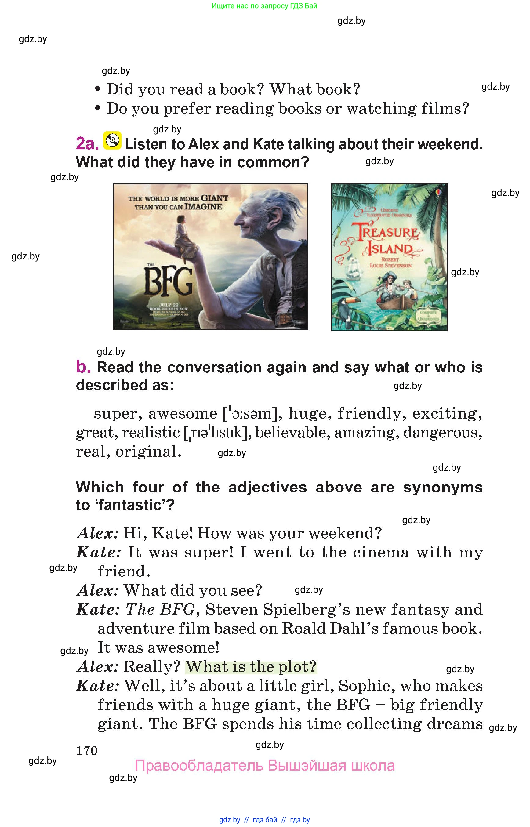 Английский язык (english), 6 класс Учебник, авторы: Демченко Наталья Валентиновна, Севрюкова Татьяна Юрьевна, Юхнель Наталья Валентиновна, Наумова Елена Георгиевна, Рыбалко О Н, Манешина А В, Маслёнченко Н А, издательство Вышэйшая школа, Минск, 2018, красного цвета, Часть 2, страница 170