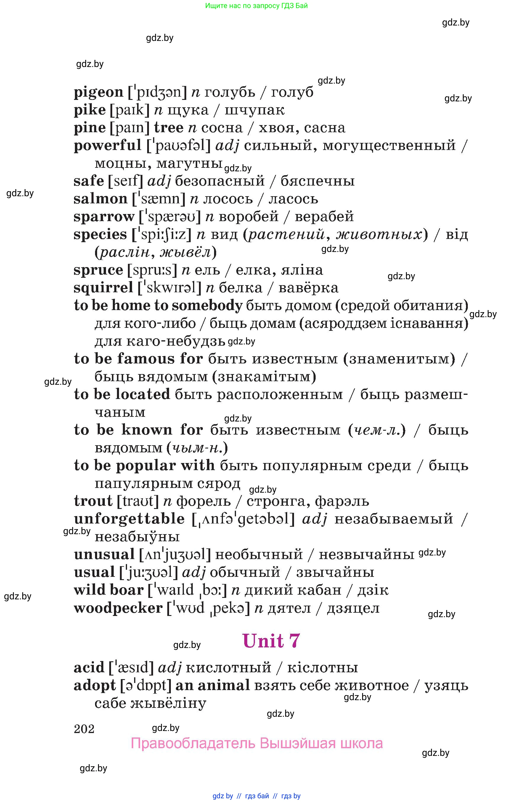 Английский язык (english), 6 класс Учебник, авторы: Демченко Наталья Валентиновна, Севрюкова Татьяна Юрьевна, Юхнель Наталья Валентиновна, Наумова Елена Георгиевна, Рыбалко О Н, Манешина А В, Маслёнченко Н А, издательство Вышэйшая школа, Минск, 2018, красного цвета, страница 202