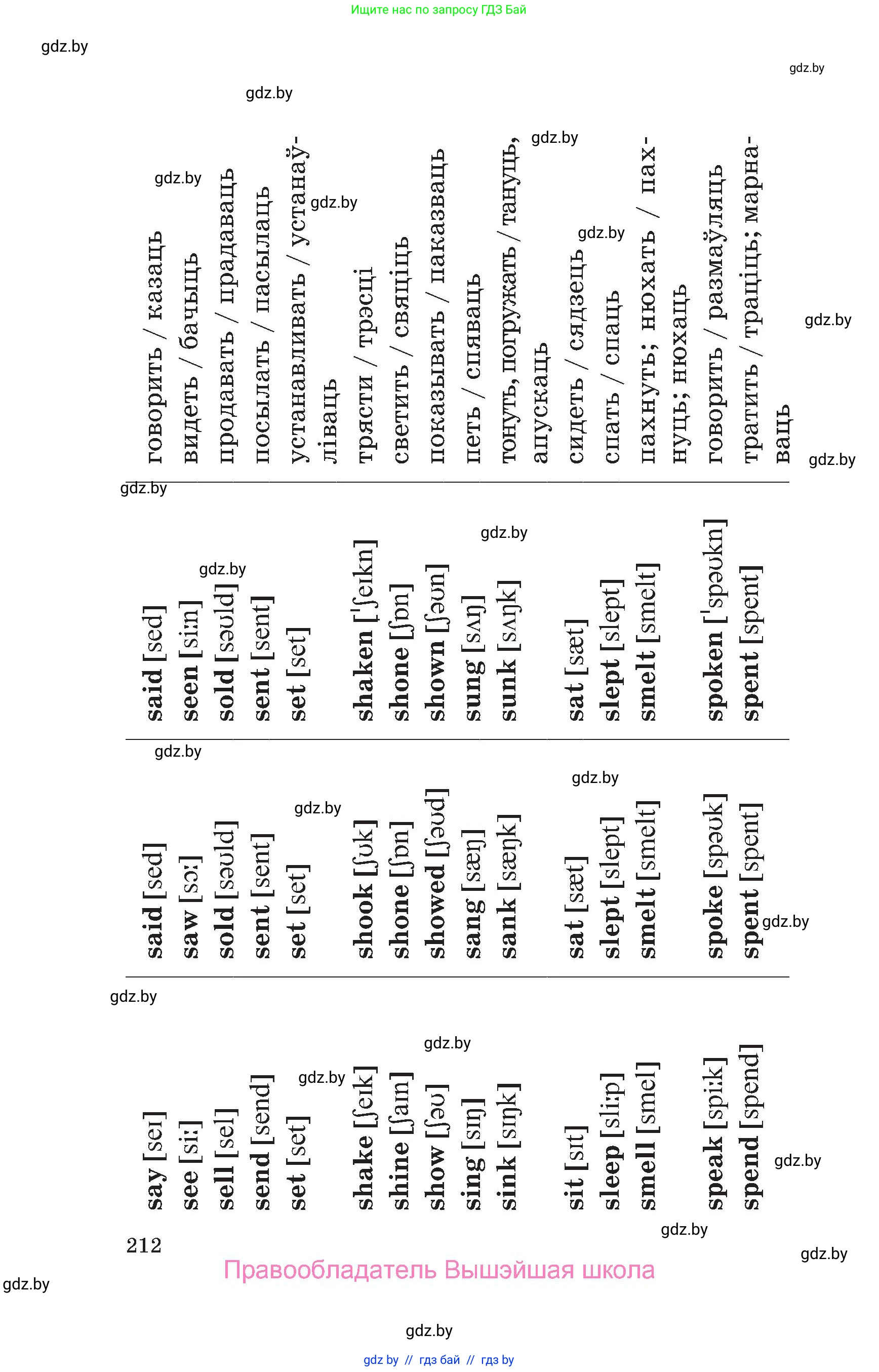 Английский язык (english), 6 класс Учебник, авторы: Демченко Наталья Валентиновна, Севрюкова Татьяна Юрьевна, Юхнель Наталья Валентиновна, Наумова Елена Георгиевна, Рыбалко О Н, Манешина А В, Маслёнченко Н А, издательство Вышэйшая школа, Минск, 2018, красного цвета, страница 212