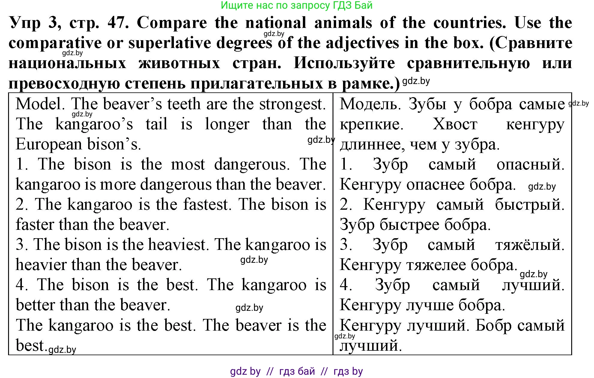 Английский язык (english), 6 класс Тетрадь по грамматике (grammar), авторы: Севрюкова Татьяна Юрьевна, Юхнель Наталья Валентиновна, Бушуева Эдите Владиславовна, издательство Аверсэв, Минск, 2022, зелёного цвета, страница 47, номер 3, Решение
