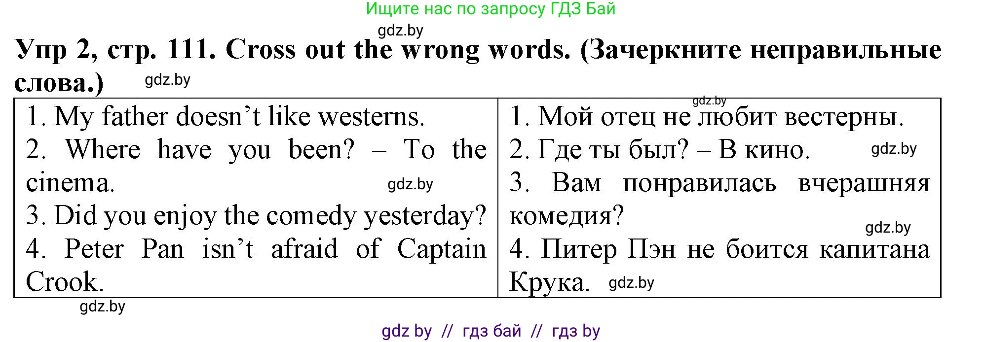 Английский язык (english), 6 класс Тетрадь по грамматике (grammar), авторы: Севрюкова Татьяна Юрьевна, Юхнель Наталья Валентиновна, Бушуева Эдите Владиславовна, издательство Аверсэв, Минск, 2022, зелёного цвета, страница 111, номер 2, Решение