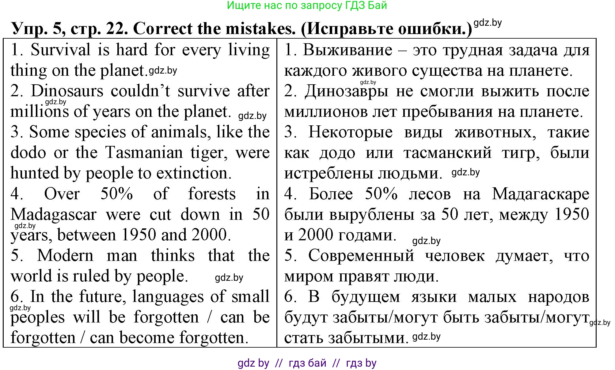 Английский язык (english), 7 класс тесты (test book), авторы: Севрюкова Татьяна Юрьевна, Калишевич Алла Ивановна, издательство Аверсэв, Минск, 2022, зелёного цвета, страница 22, номер 5, Решение 2