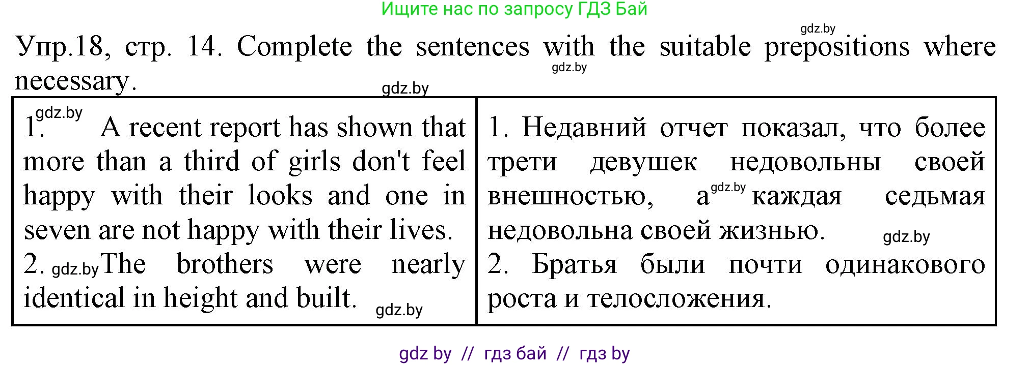 Английский язык (english), 7 класс Тетрадь по грамматике (grammar), авторы: Севрюкова Татьяна Юрьевна, Бушуева Эдите Владиславовна, Юхнель Наталья Валентиновна, издательство Аверсэв, Минск, 2023, страница 14, номер 18, Решение