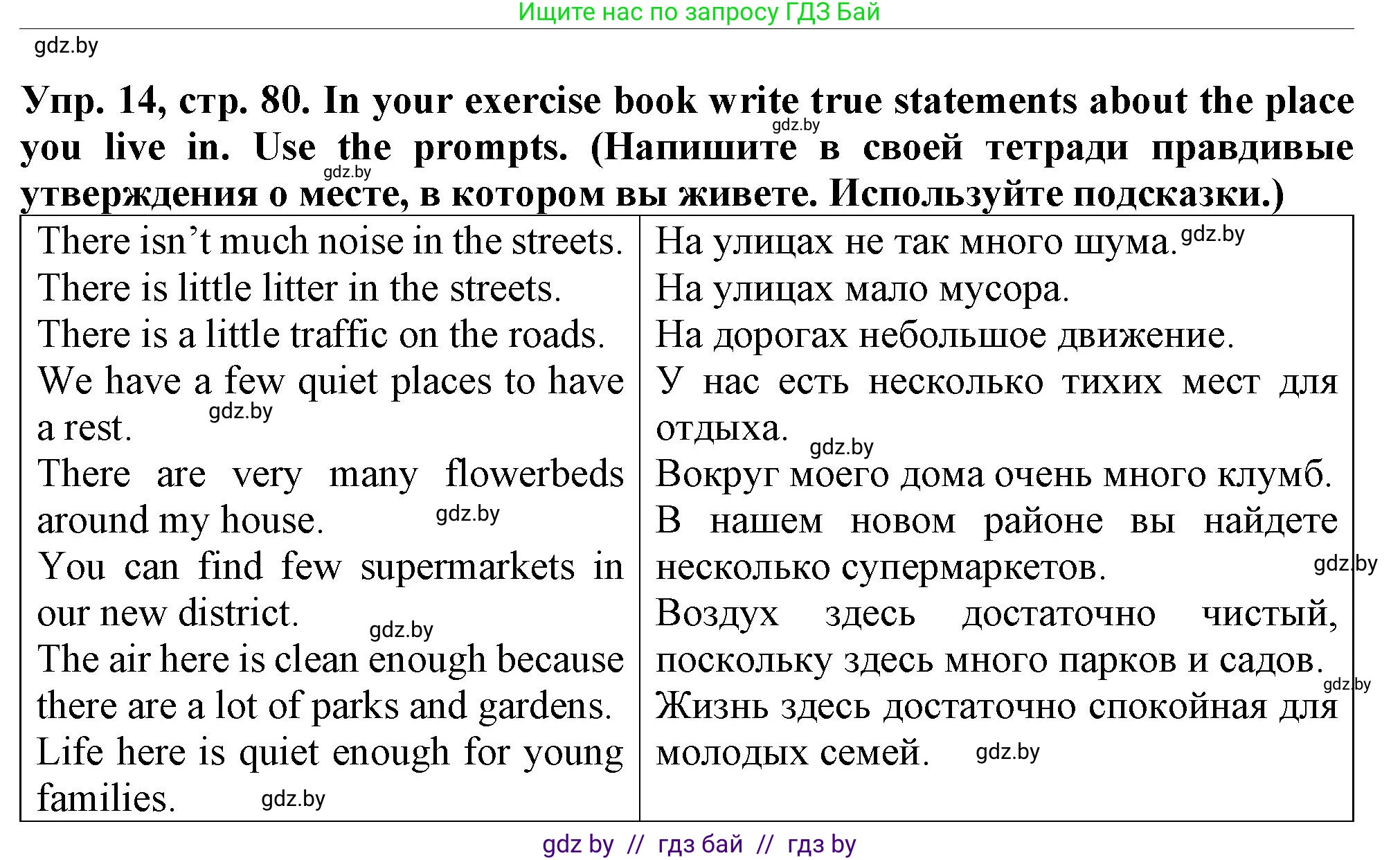 Английский язык (english), 7 класс Тетрадь по грамматике (grammar), авторы: Севрюкова Татьяна Юрьевна, Бушуева Эдите Владиславовна, Юхнель Наталья Валентиновна, издательство Аверсэв, Минск, 2023, страница 80, номер 14, Решение