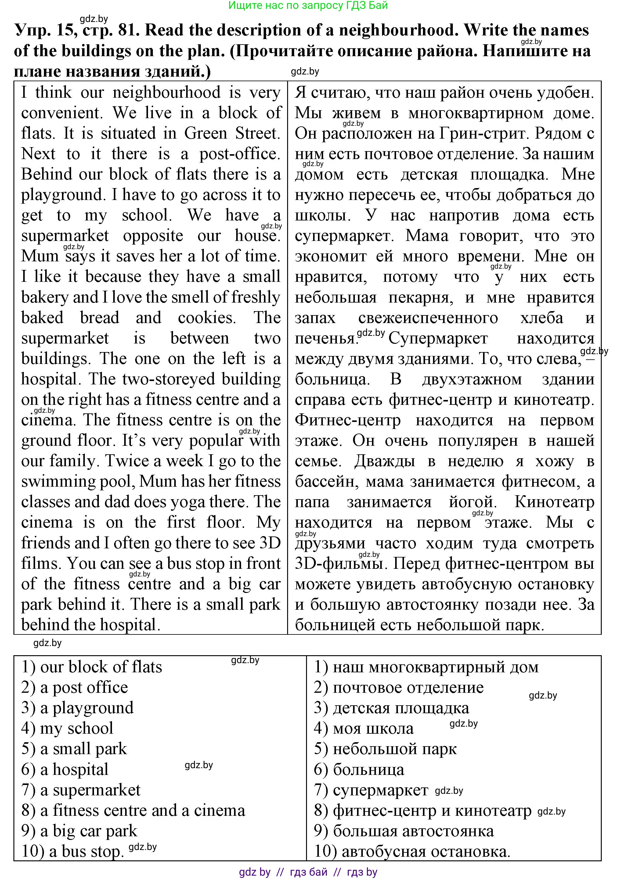 Английский язык (english), 7 класс Тетрадь по грамматике (grammar), авторы: Севрюкова Татьяна Юрьевна, Бушуева Эдите Владиславовна, Юхнель Наталья Валентиновна, издательство Аверсэв, Минск, 2023, страница 81, номер 15, Решение