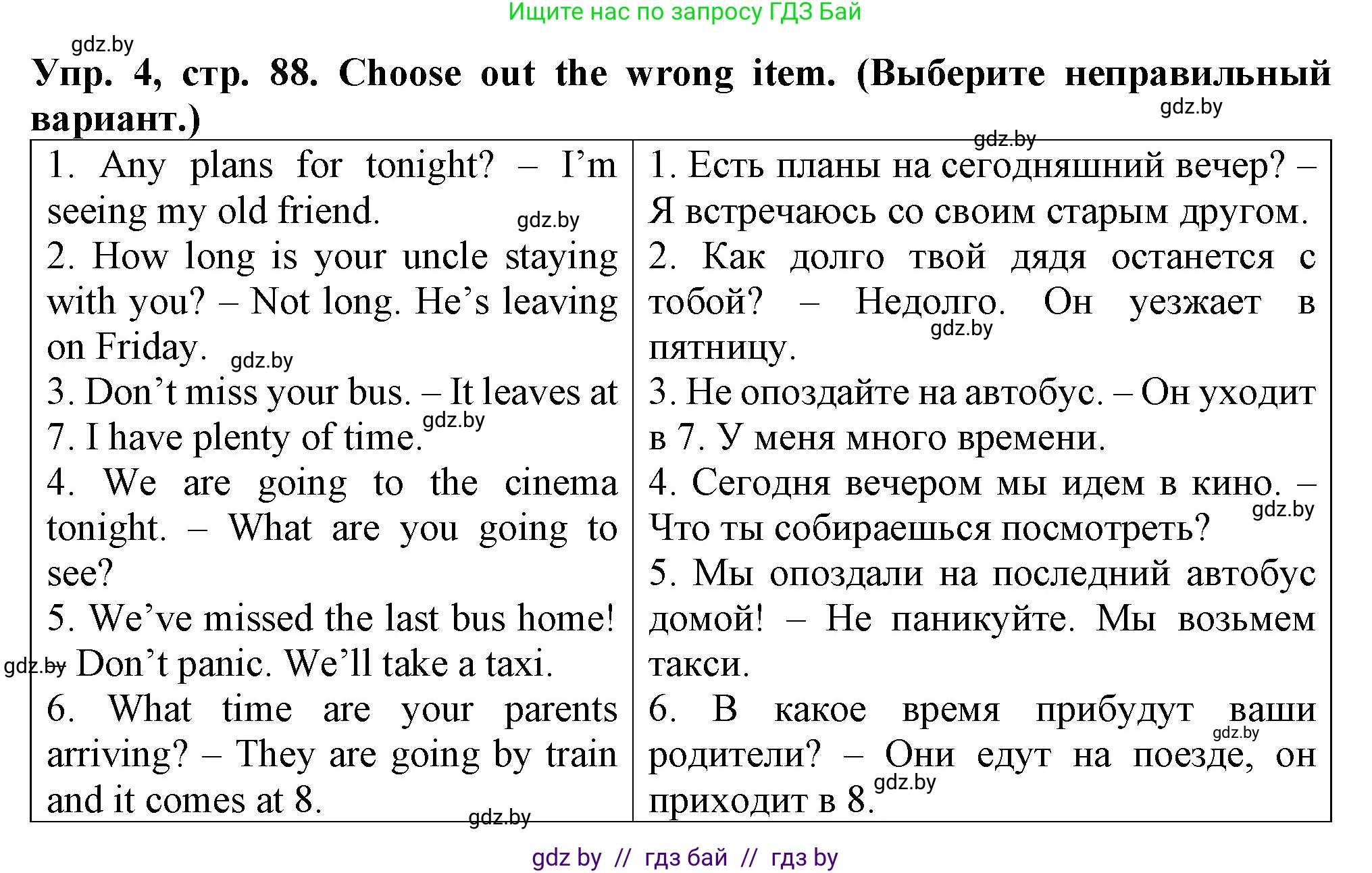 Английский язык (english), 7 класс Тетрадь по грамматике (grammar), авторы: Севрюкова Татьяна Юрьевна, Бушуева Эдите Владиславовна, Юхнель Наталья Валентиновна, издательство Аверсэв, Минск, 2023, страница 88, номер 4, Решение