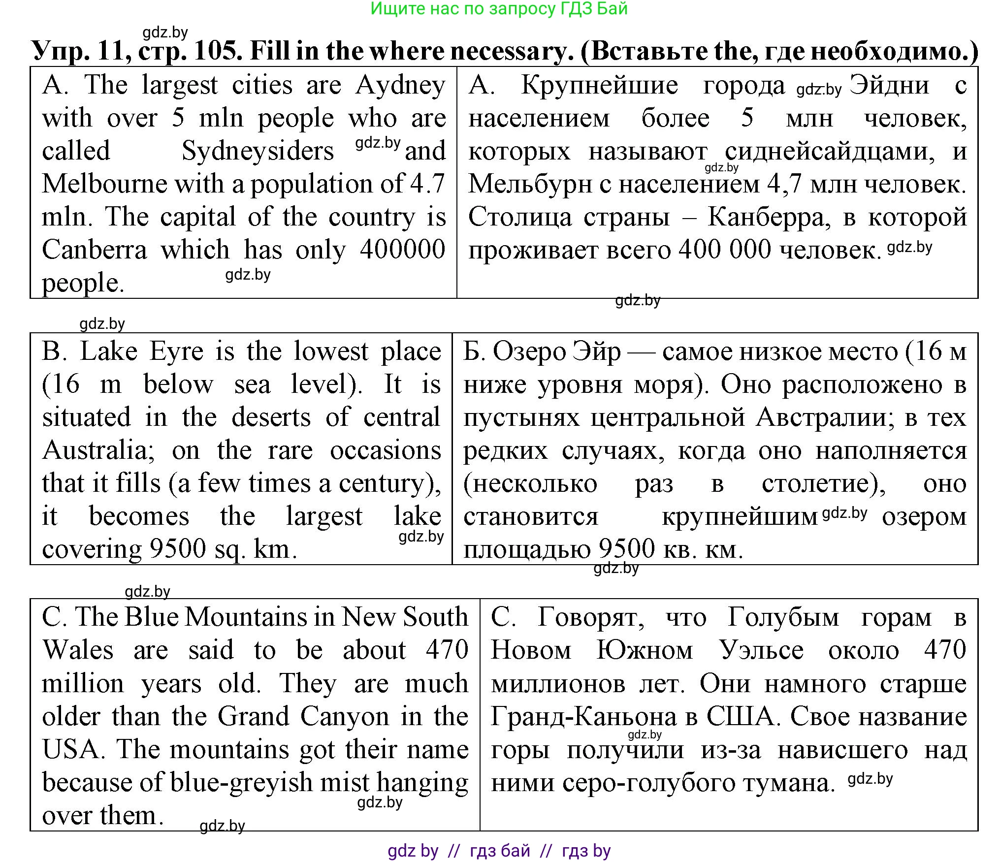 Английский язык (english), 7 класс Тетрадь по грамматике (grammar), авторы: Севрюкова Татьяна Юрьевна, Бушуева Эдите Владиславовна, Юхнель Наталья Валентиновна, издательство Аверсэв, Минск, 2023, страница 105, номер 11, Решение