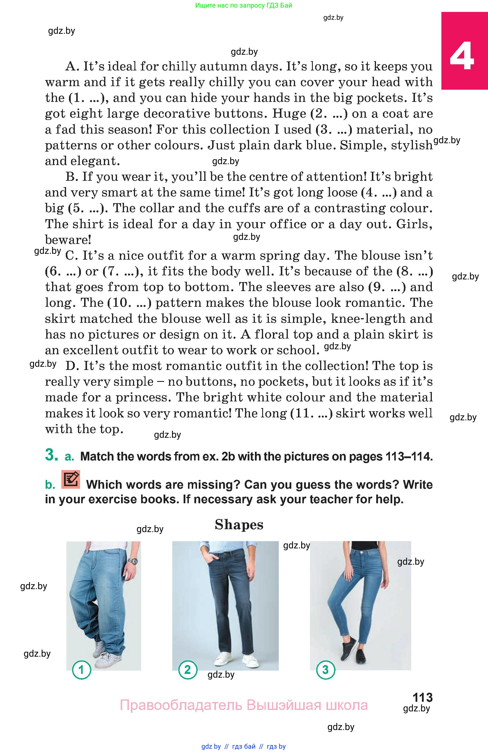 Английский язык (english), 9 класс Учебник (Student's book), авторы: Демченко Наталья Валентиновна, Юхнель Наталья Валентиновна, Романчук Вероника Романовна, Малиновская Елена Александровна, Севрюкова Татьяна Юрьевна, издательство Вышэйшая школа, Минск, 2022, белого цвета, Часть ( Part) 1, страница 113