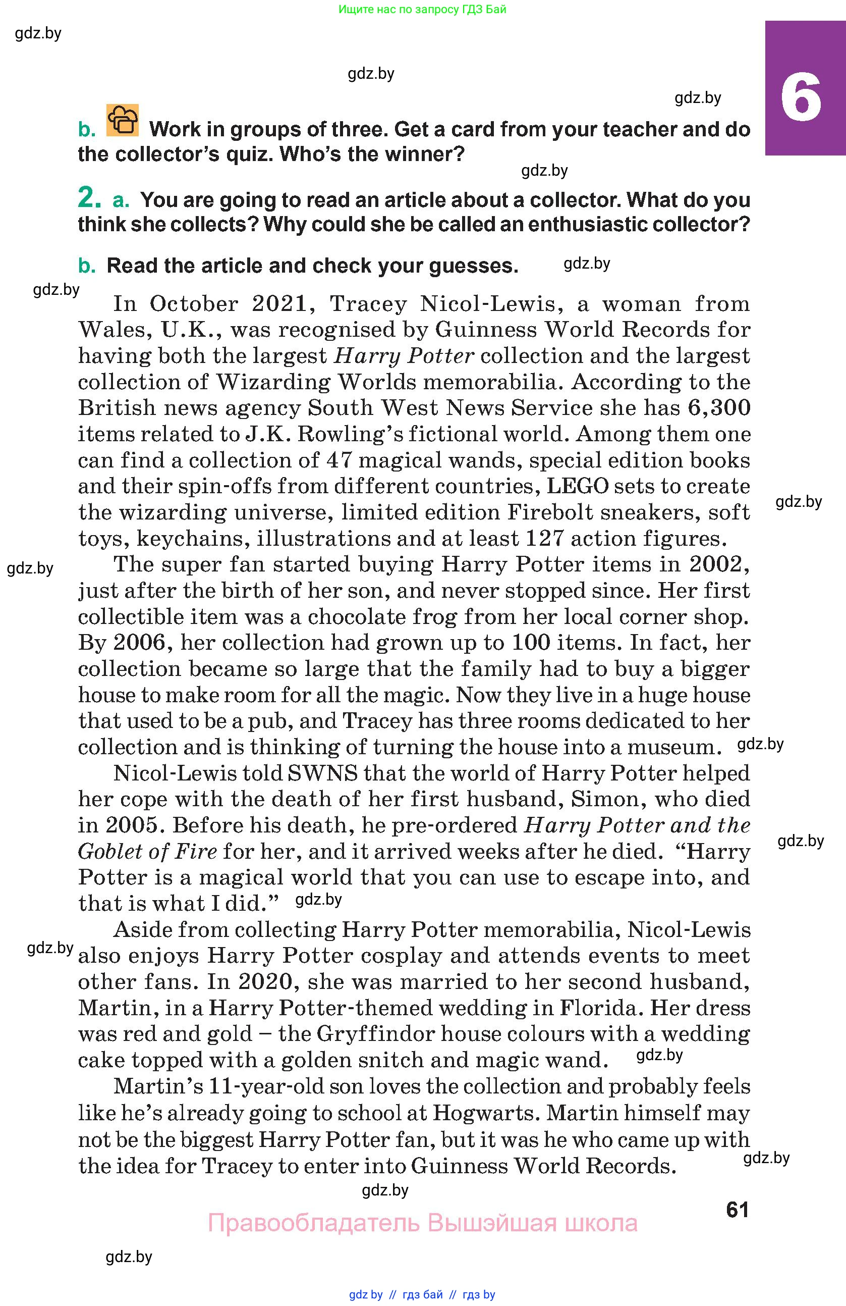 Английский язык (english), 9 класс Учебник (Student's book), авторы: Демченко Наталья Валентиновна, Юхнель Наталья Валентиновна, Романчук Вероника Романовна, Малиновская Елена Александровна, Севрюкова Татьяна Юрьевна, издательство Вышэйшая школа, Минск, 2022, белого цвета, Часть ( Part) 1, страница 61