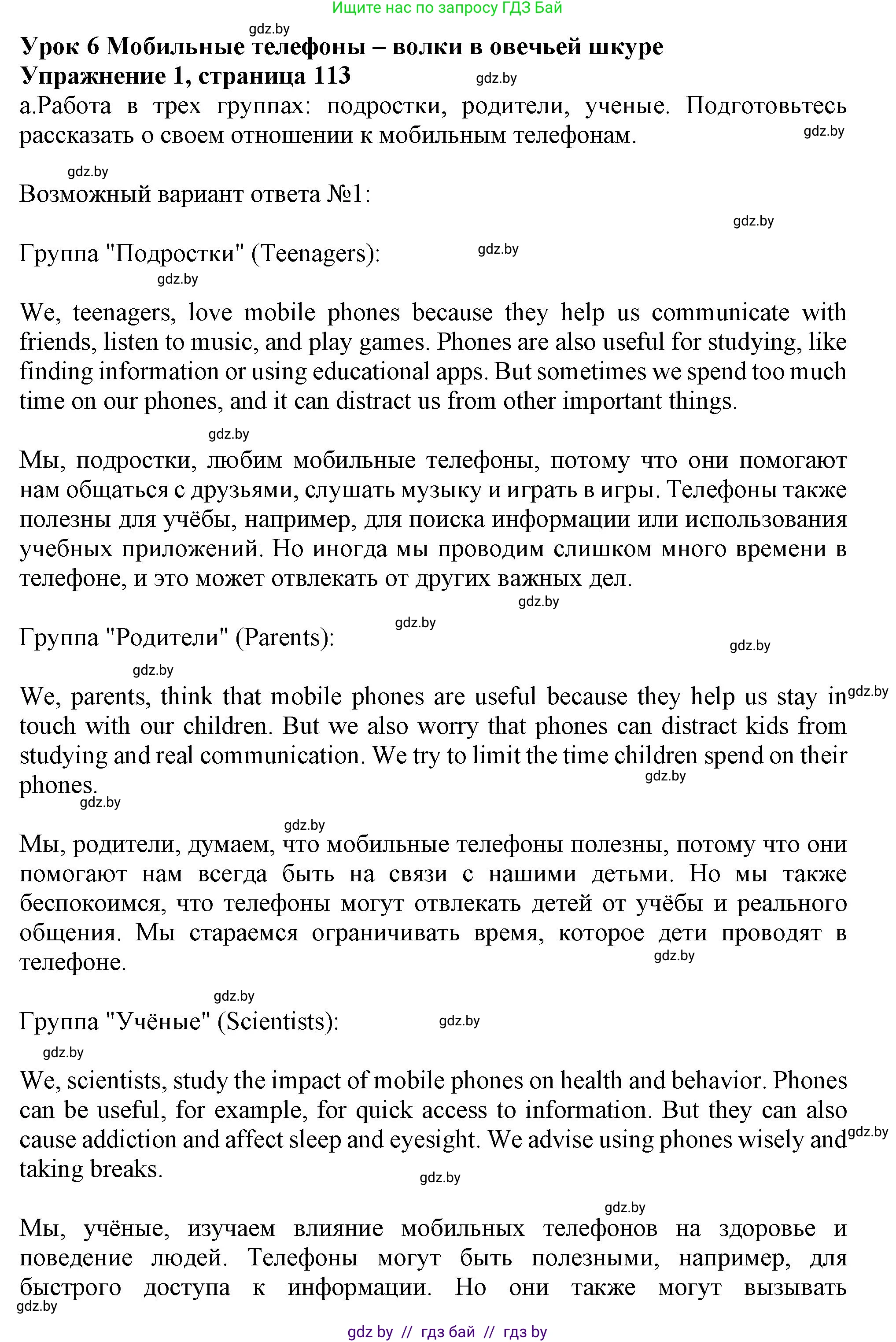 Английский язык (english), 9 класс Учебник (Student's book), авторы: Демченко Наталья Валентиновна, Юхнель Наталья Валентиновна, Романчук Вероника Романовна, Малиновская Елена Александровна, Севрюкова Татьяна Юрьевна, издательство Вышэйшая школа, Минск, 2022, белого цвета, Часть ( Part) 2, страница 113, номер 1, Решение 2