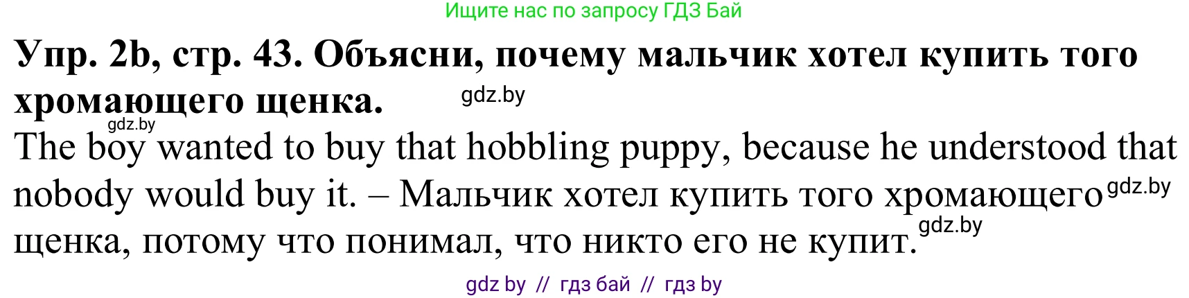 Английский язык (english), 9 класс Рабочая тетрадь (workbook), авторы: Лапицкая Людмила Михайловна (Lapitskaya Ludmila), Демченко Наталья Валентиновна, Волков Андрей Валерьевич, Калишевич Алла Ивановна, Севрюкова Татьяна Юрьевна, Юхнель Наталья Валентиновна, издательство Аверсэв, Минск, 2019, голубого цвета, Часть ( Part) 1, страница 43, номер 2b, Решение