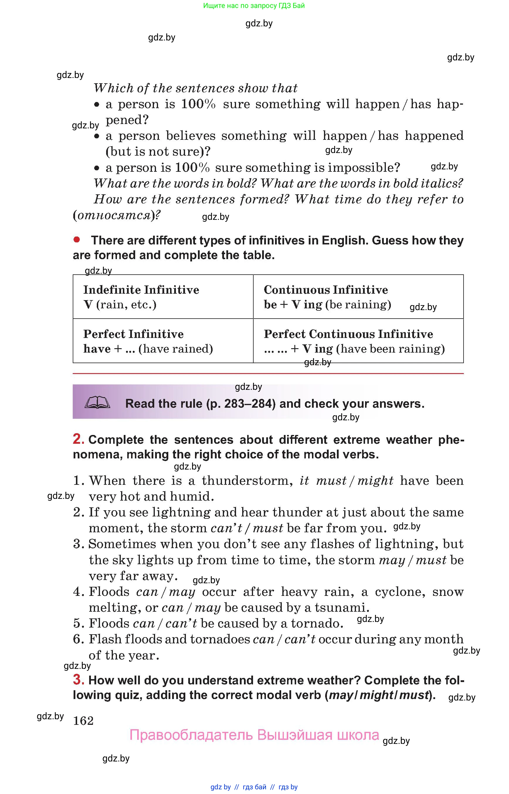 Английский язык (english), 9 класс Учебник (Student's book), авторы: Лапицкая Людмила Михайловна (Lapitskaya Ludmila), Демченко Наталья Валентиновна, Волков Андрей Валерьевич, Калишевич Алла Ивановна, Севрюкова Татьяна Юрьевна, Юхнель Наталья Валентиновна, издательство Вышэйшая школа, Минск, 2018, страница 162