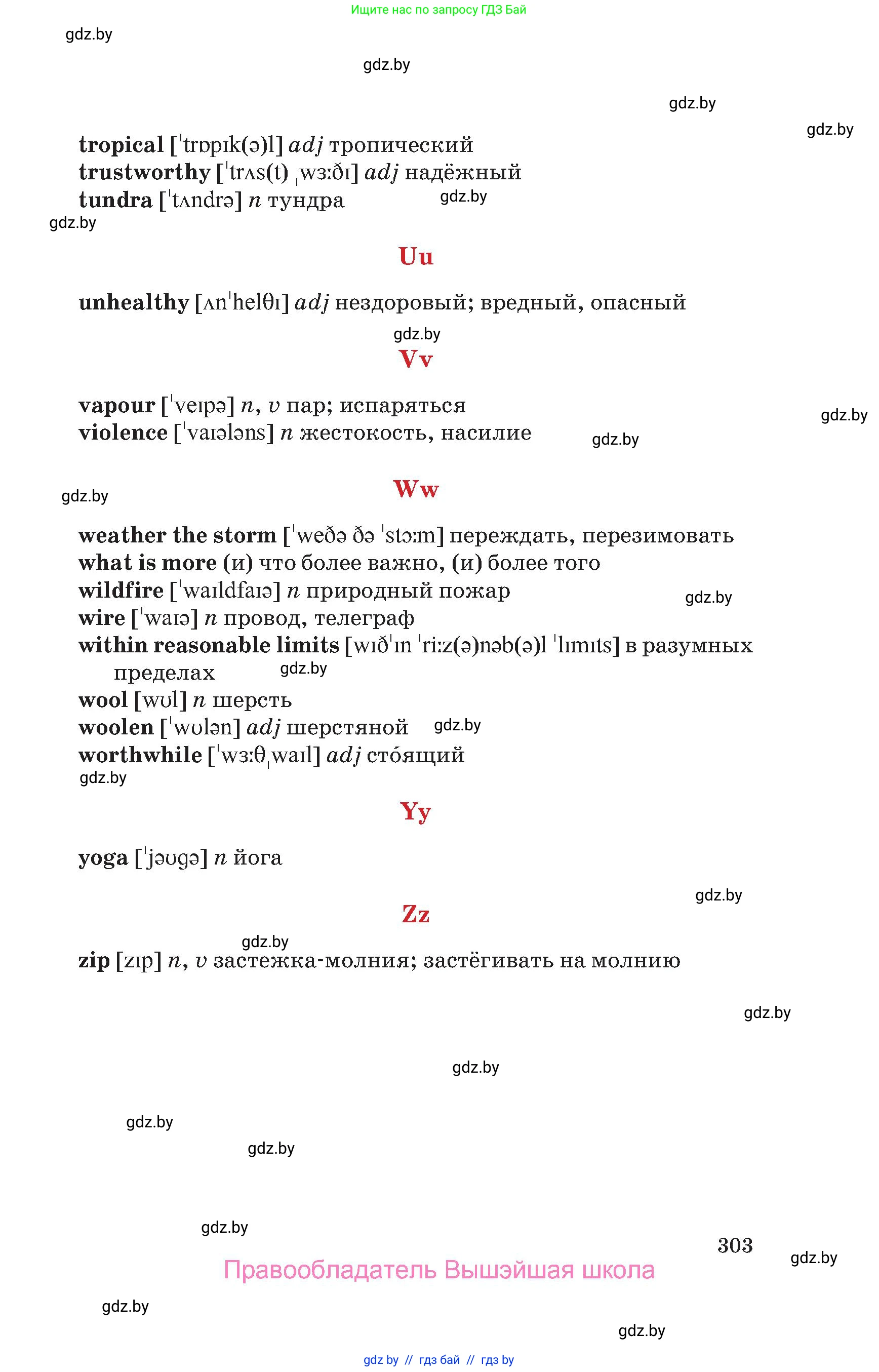 Английский язык (english), 9 класс Учебник (Student's book), авторы: Лапицкая Людмила Михайловна (Lapitskaya Ludmila), Демченко Наталья Валентиновна, Волков Андрей Валерьевич, Калишевич Алла Ивановна, Севрюкова Татьяна Юрьевна, Юхнель Наталья Валентиновна, издательство Вышэйшая школа, Минск, 2018, страница 303