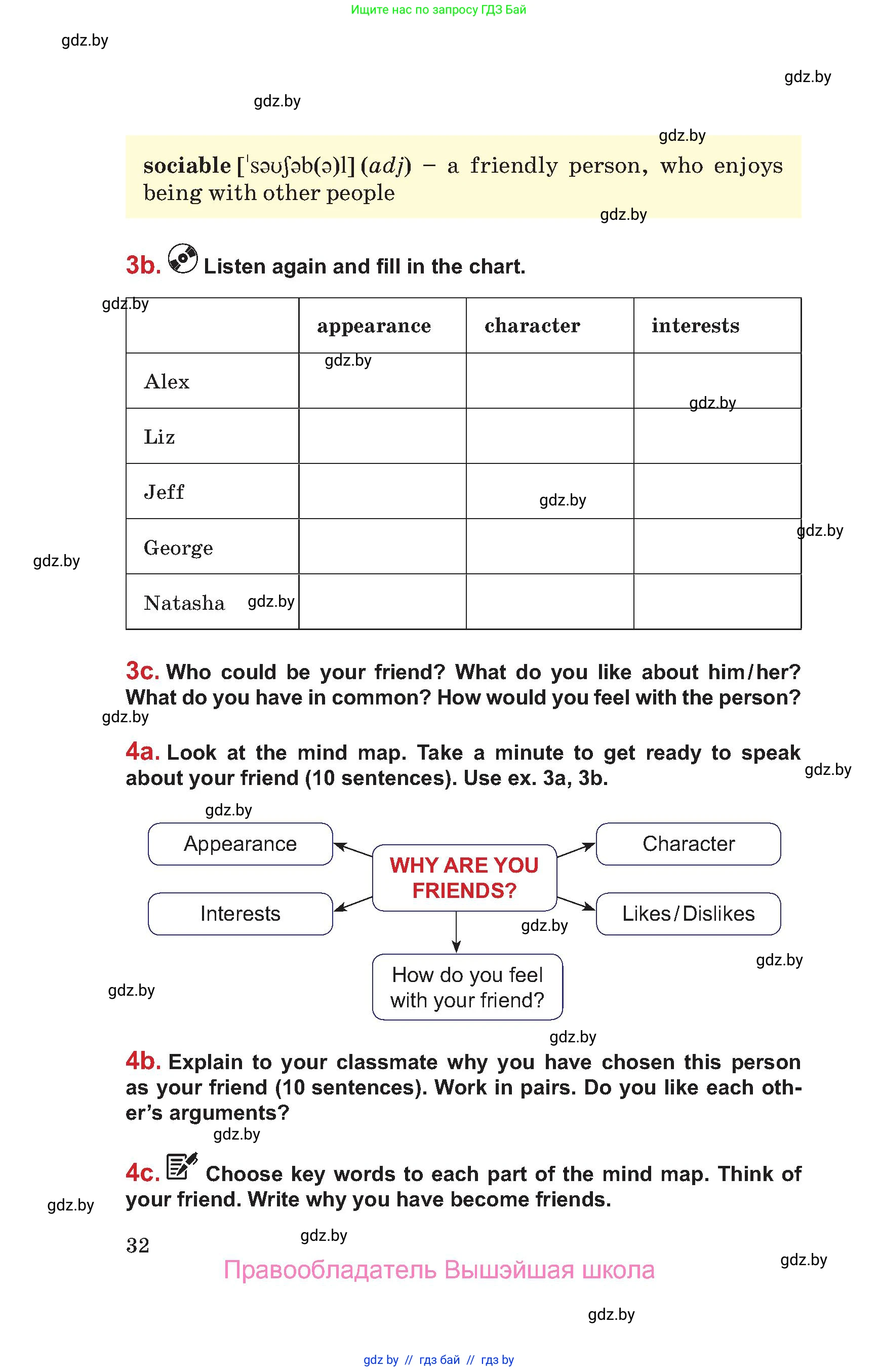 Английский язык (english), 9 класс Учебник (Student's book), авторы: Лапицкая Людмила Михайловна (Lapitskaya Ludmila), Демченко Наталья Валентиновна, Волков Андрей Валерьевич, Калишевич Алла Ивановна, Севрюкова Татьяна Юрьевна, Юхнель Наталья Валентиновна, издательство Вышэйшая школа, Минск, 2018, страница 32