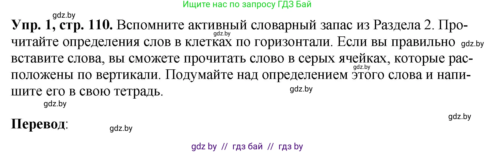 Английский язык (english), 10 класс рабочая тетрадь (activity book), авторы: Демченко Наталья Валентиновна, Бушуева Эдите Владиславовна, Юхнель Наталья Валентиновна, Севрюкова Татьяна Юрьевна, Лапицкая Людмила Михайловна (Lapitskaya Ludmila), издательство Аверсэв, Минск, 2022, голубого цвета, Часть ( Part) 2, страница 110, номер 1, Решение