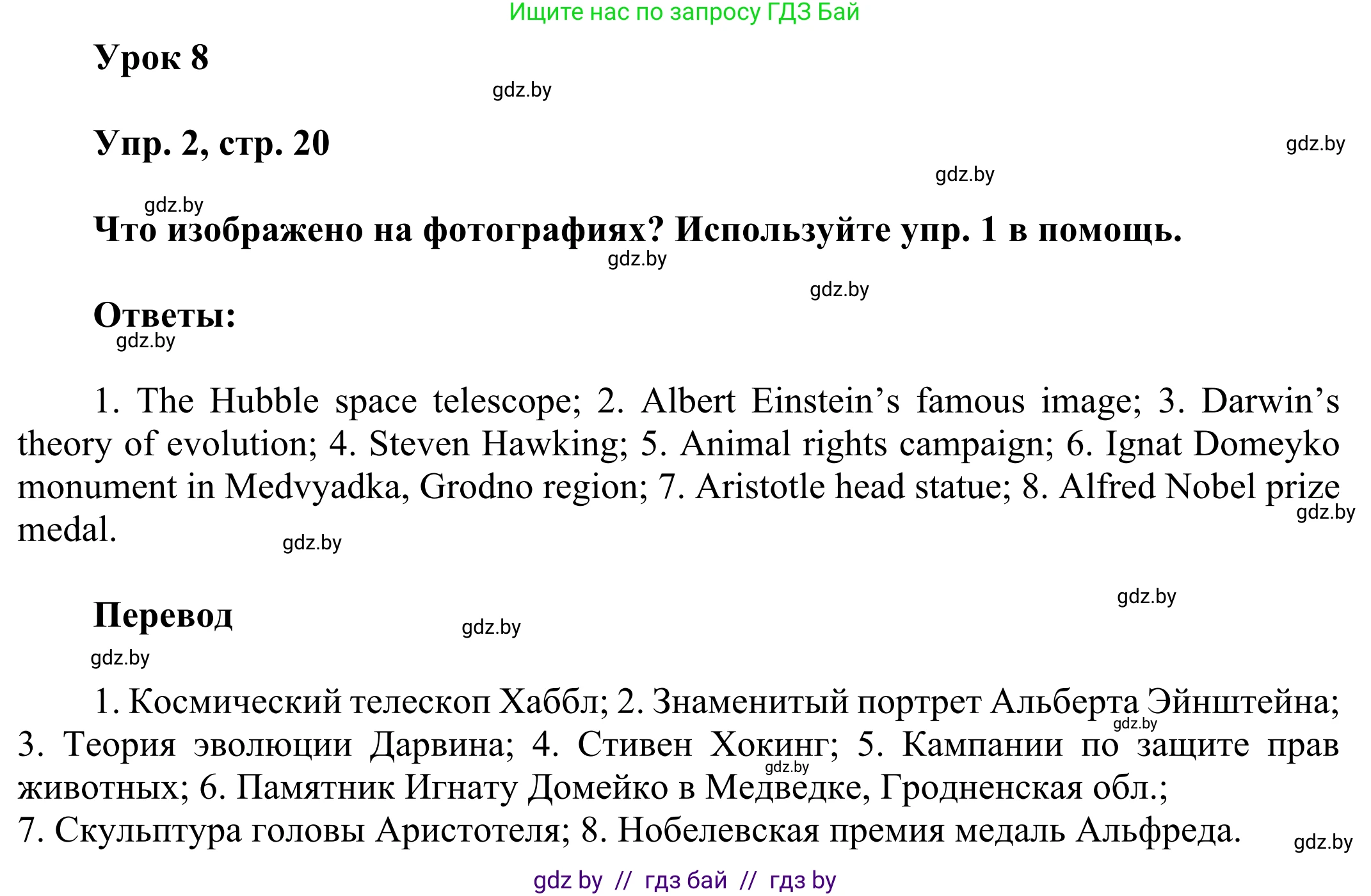 Английский язык (english), 10 класс рабочая тетрадь (activity book), авторы: Юхнель Наталья Валентиновна, Наумова Елена Георгиевна, Демченко Наталья Валентиновна, издательство Аверсэв, Минск, 2020, сиреневого цвета, Часть ( Part) 2, страница 20, номер 2, Решение 2