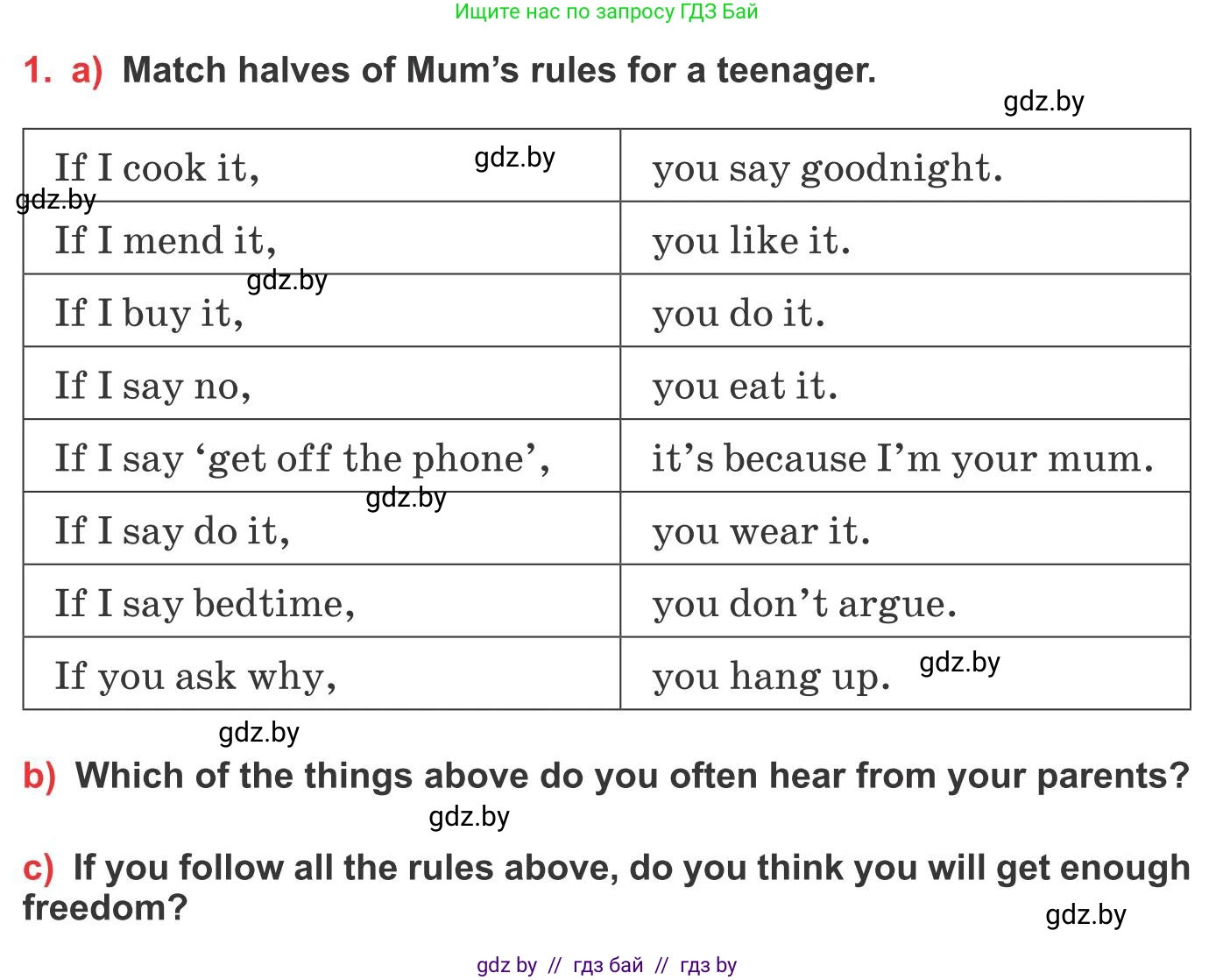 Английский язык (english), 10 класс Учебник (Student's book), авторы: Юхнель Наталья Валентиновна, Наумова Елена Георгиевна, Демченко Наталья Валентиновна, издательство Вышэйшая школа, Минск, 2019, страница 91, номер 1, Условие