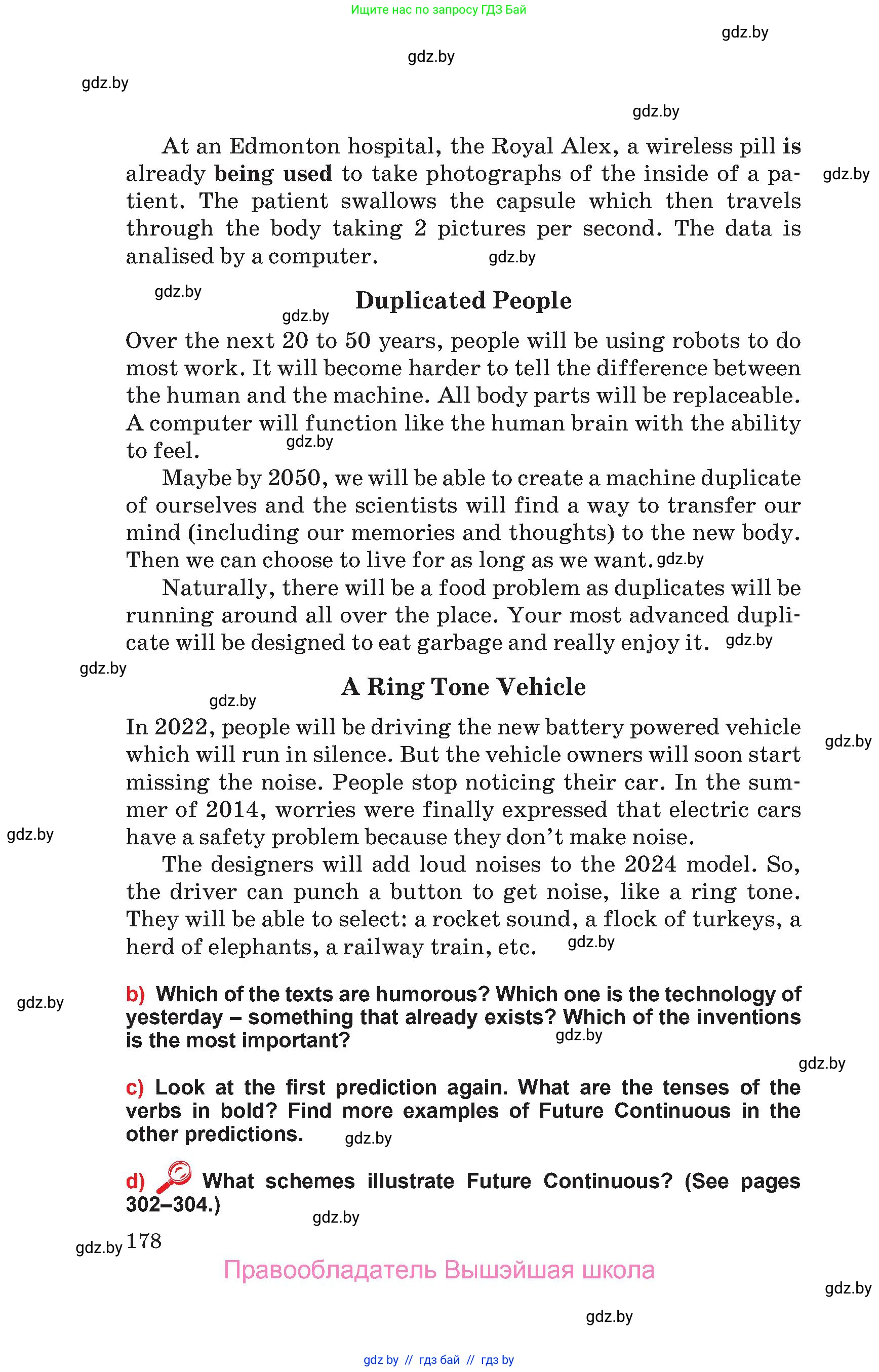 Английский язык (english), 10 класс Учебник (Student's book), авторы: Юхнель Наталья Валентиновна, Наумова Елена Георгиевна, Демченко Наталья Валентиновна, издательство Вышэйшая школа, Минск, 2019, страница 178