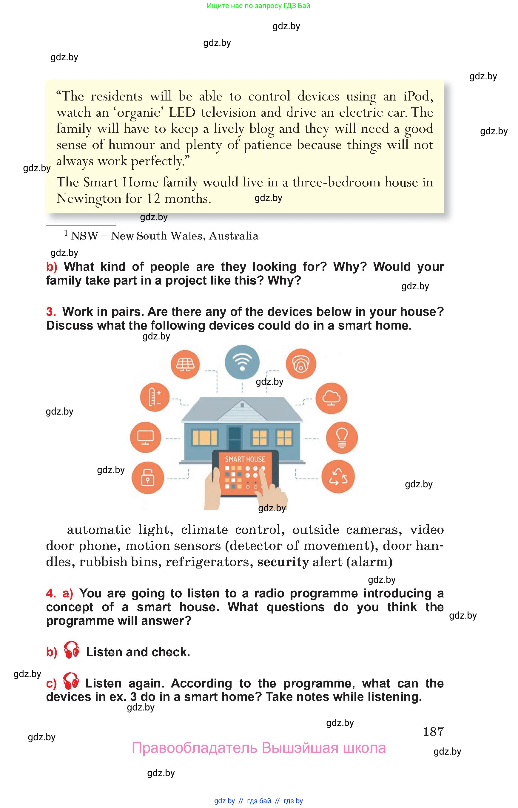 Английский язык (english), 10 класс Учебник (Student's book), авторы: Юхнель Наталья Валентиновна, Наумова Елена Георгиевна, Демченко Наталья Валентиновна, издательство Вышэйшая школа, Минск, 2019, страница 187