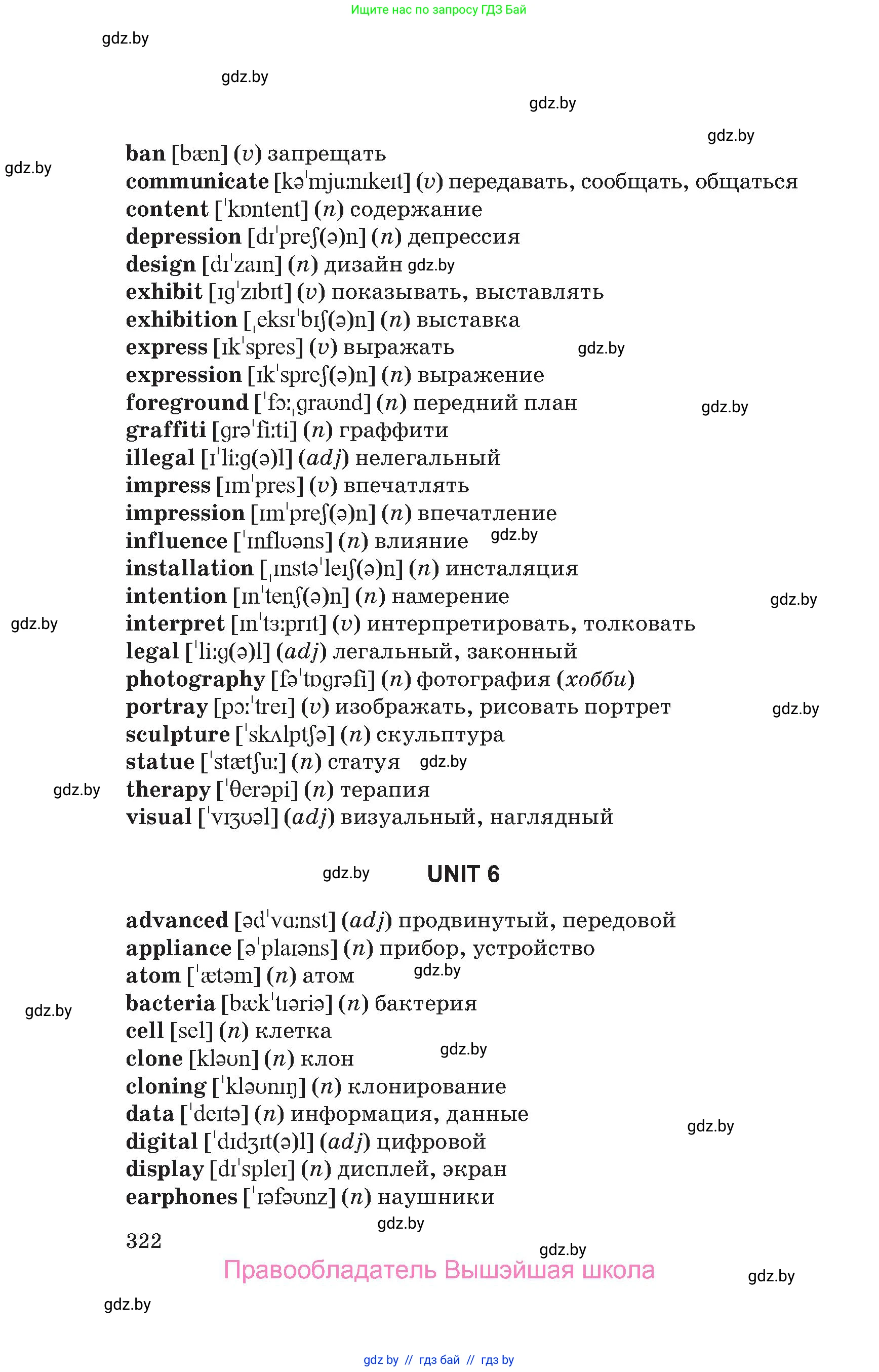 Английский язык (english), 10 класс Учебник (Student's book), авторы: Юхнель Наталья Валентиновна, Наумова Елена Георгиевна, Демченко Наталья Валентиновна, издательство Вышэйшая школа, Минск, 2019, страница 322