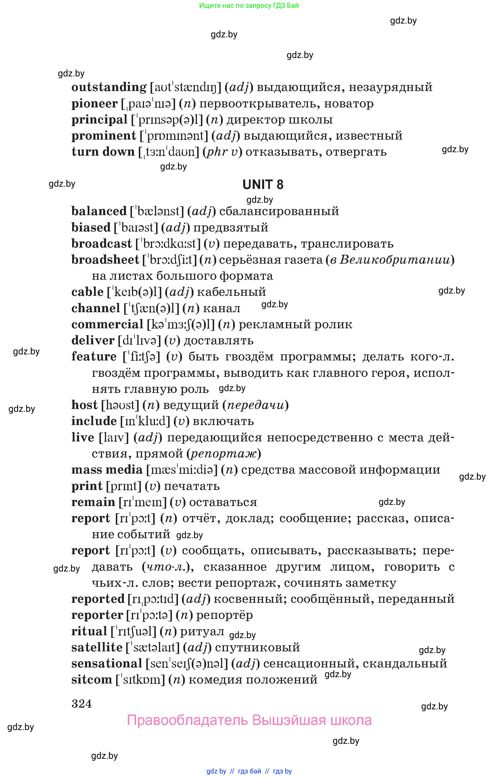 Английский язык (english), 10 класс Учебник (Student's book), авторы: Юхнель Наталья Валентиновна, Наумова Елена Георгиевна, Демченко Наталья Валентиновна, издательство Вышэйшая школа, Минск, 2019, страница 324