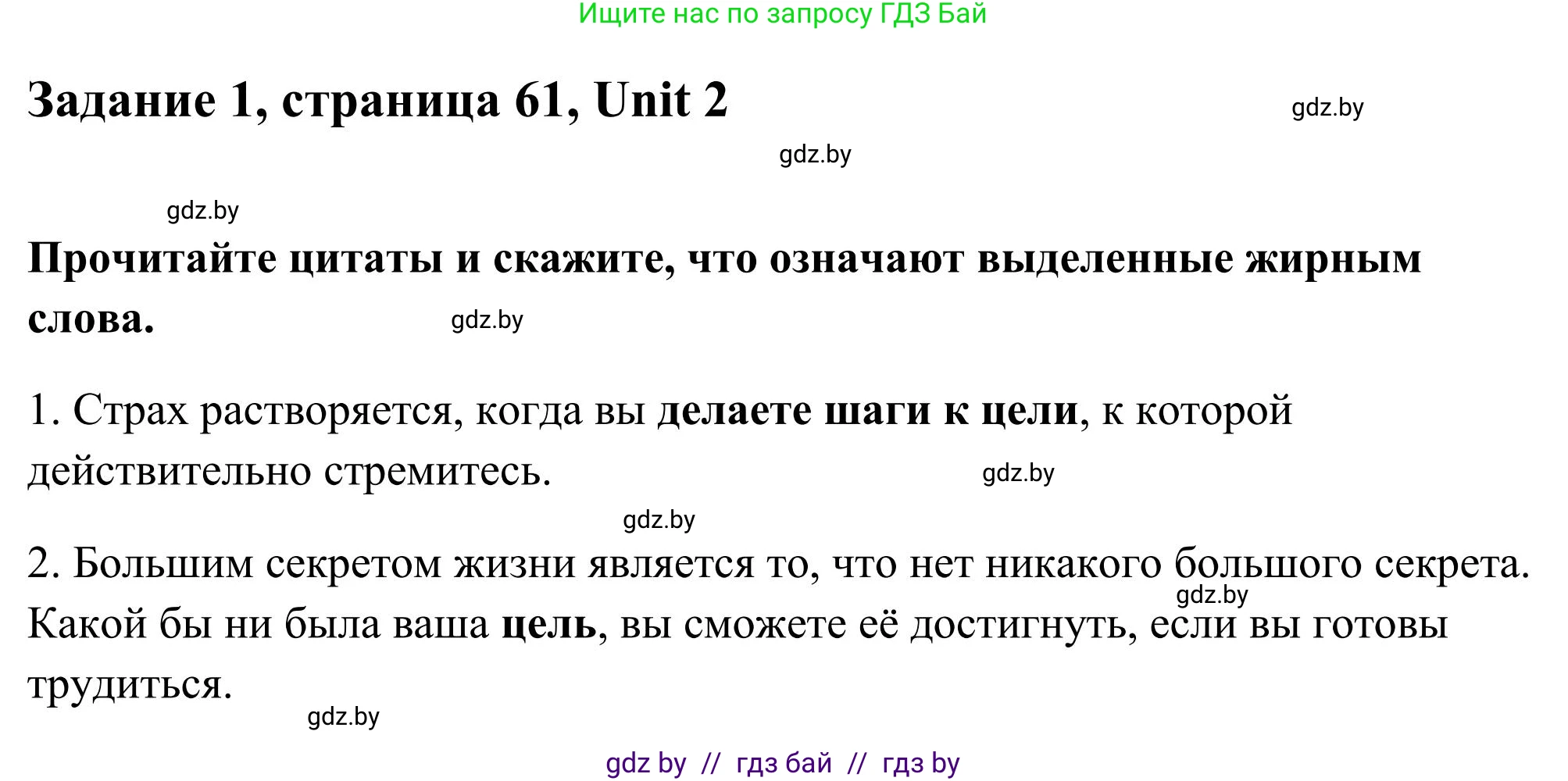 Английский язык (english), 10 класс Учебник (Student's book), авторы: Юхнель Наталья Валентиновна, Наумова Елена Георгиевна, Демченко Наталья Валентиновна, издательство Вышэйшая школа, Минск, 2019, страница 61, номер 1, Решение