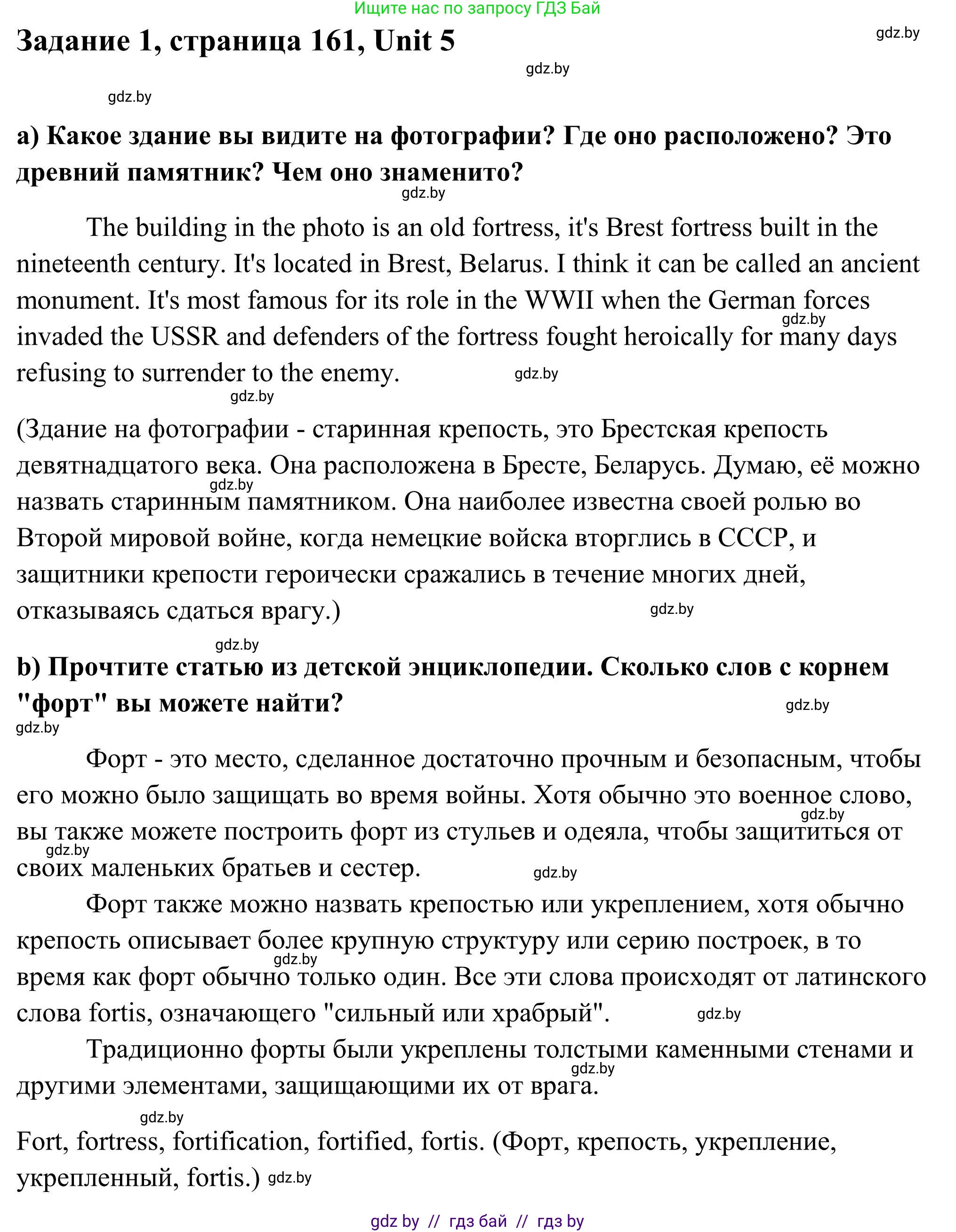 Английский язык (english), 10 класс Учебник (Student's book), авторы: Юхнель Наталья Валентиновна, Наумова Елена Георгиевна, Демченко Наталья Валентиновна, издательство Вышэйшая школа, Минск, 2019, страница 161, номер 1, Решение