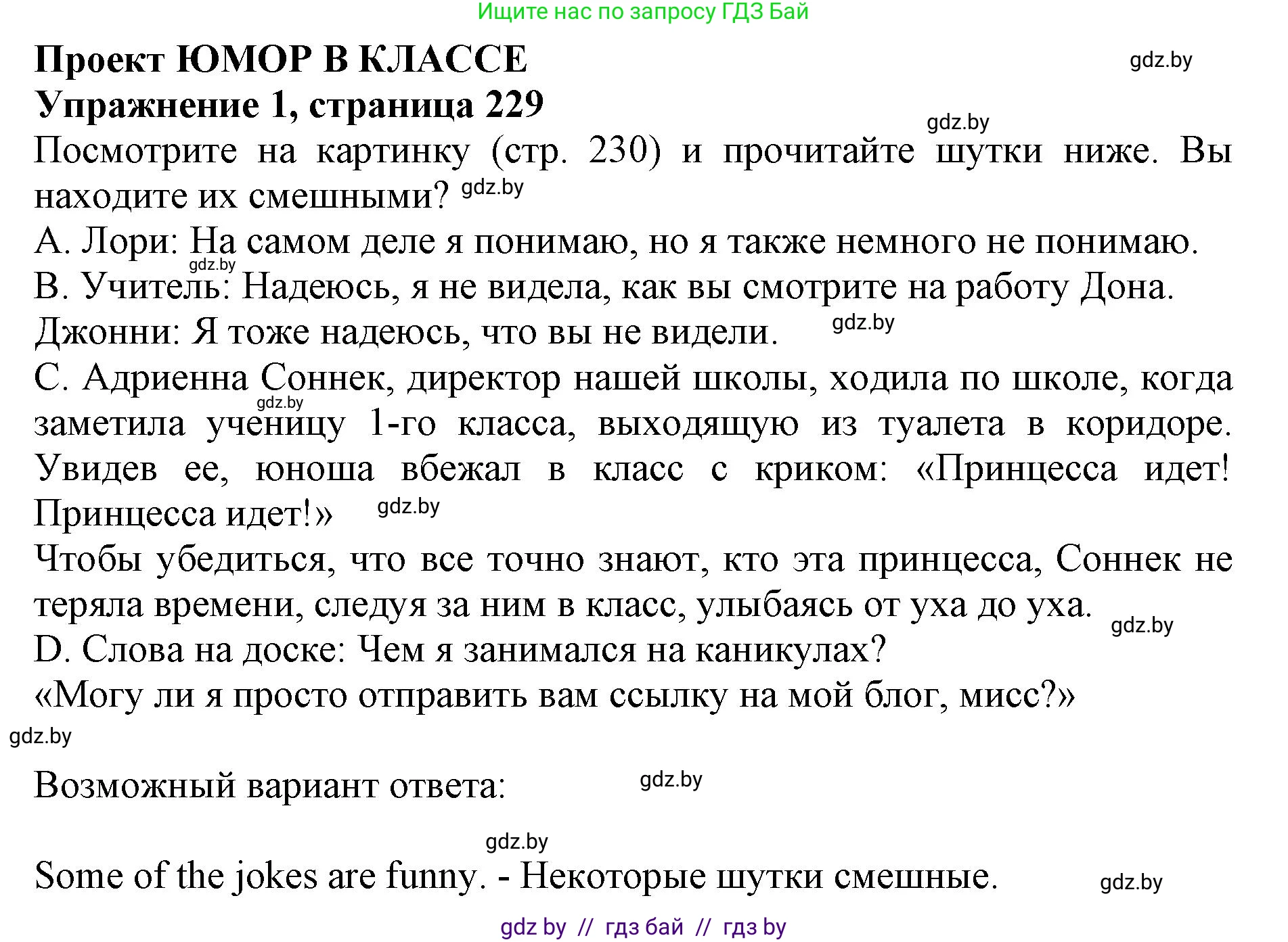 Английский язык (english), 10 класс Учебник (Student's book), авторы: Юхнель Наталья Валентиновна, Наумова Елена Георгиевна, Демченко Наталья Валентиновна, издательство Вышэйшая школа, Минск, 2019, страница 229, номер 1, Решение 2