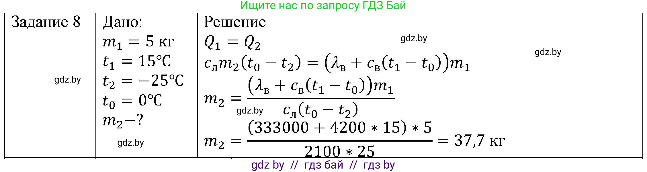 Физика, 8 класс Учебник, авторы: Исаченкова Лариса Артёмовна, Громыко Елена Владимировна, Дорофейчик Владимир Владимирович, Лещинский Юрий Дмитриевич, издательство Адукацыя i выхаванне, Минск, 2024, страница 39, номер 8, Решение 3