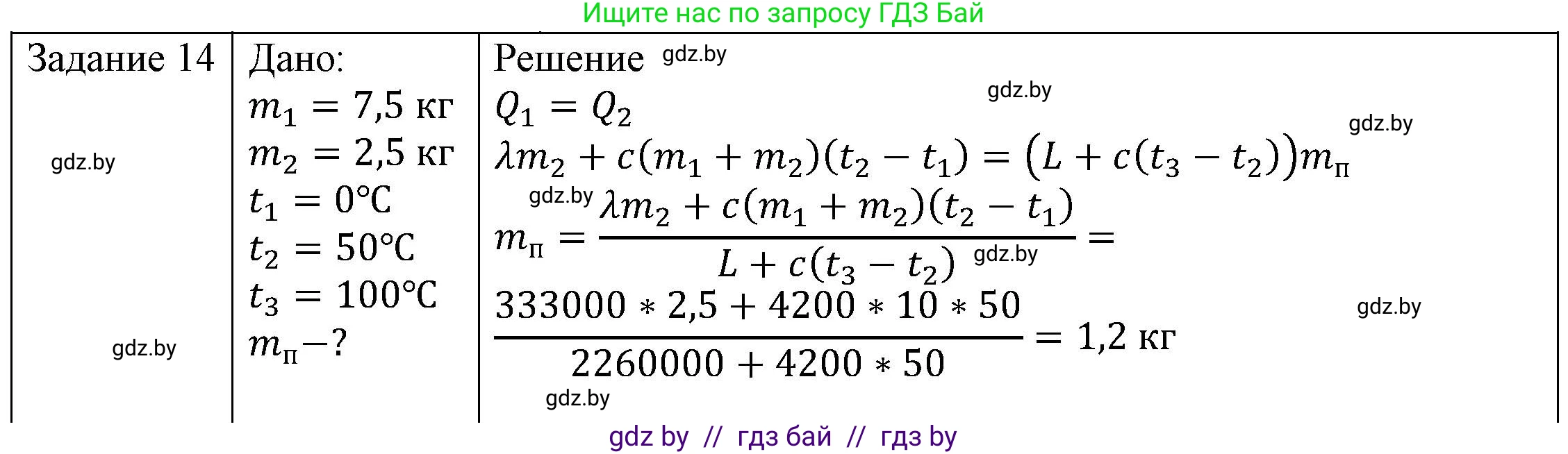 Физика, 8 класс Учебник, авторы: Исаченкова Лариса Артёмовна, Громыко Елена Владимировна, Дорофейчик Владимир Владимирович, Лещинский Юрий Дмитриевич, издательство Адукацыя i выхаванне, Минск, 2024, страница 49, номер 14, Решение 3