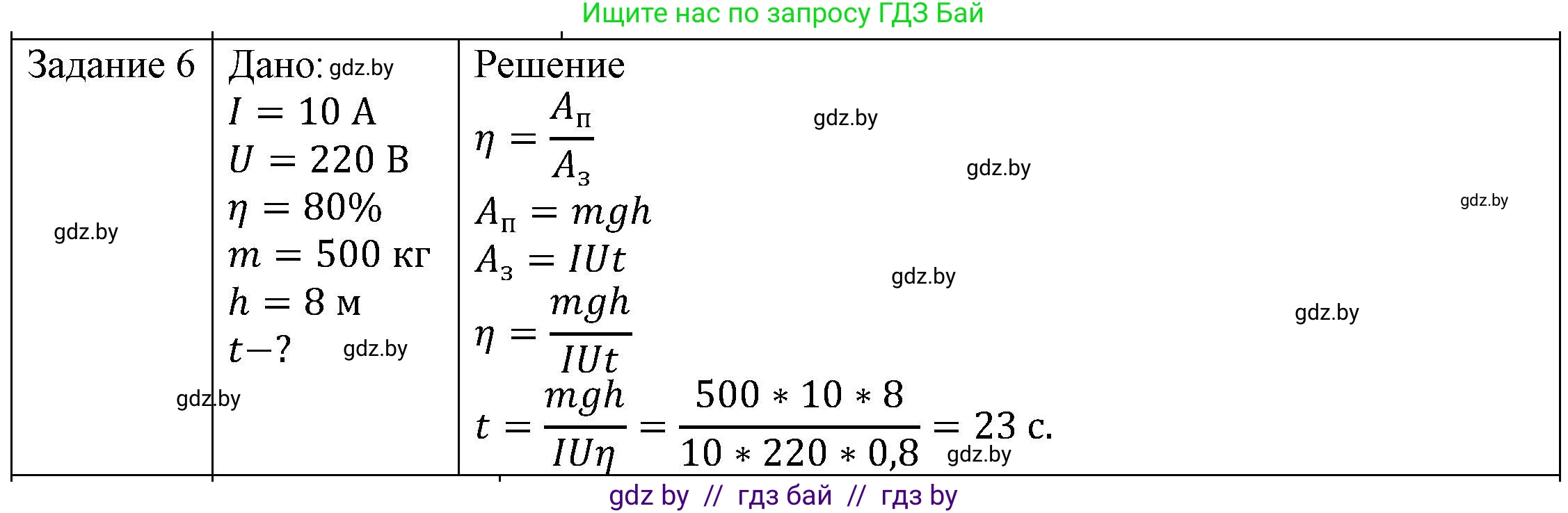 Физика, 8 класс Учебник, авторы: Исаченкова Лариса Артёмовна, Громыко Елена Владимировна, Дорофейчик Владимир Владимирович, Лещинский Юрий Дмитриевич, издательство Адукацыя i выхаванне, Минск, 2024, страница 105, номер 6, Решение 3