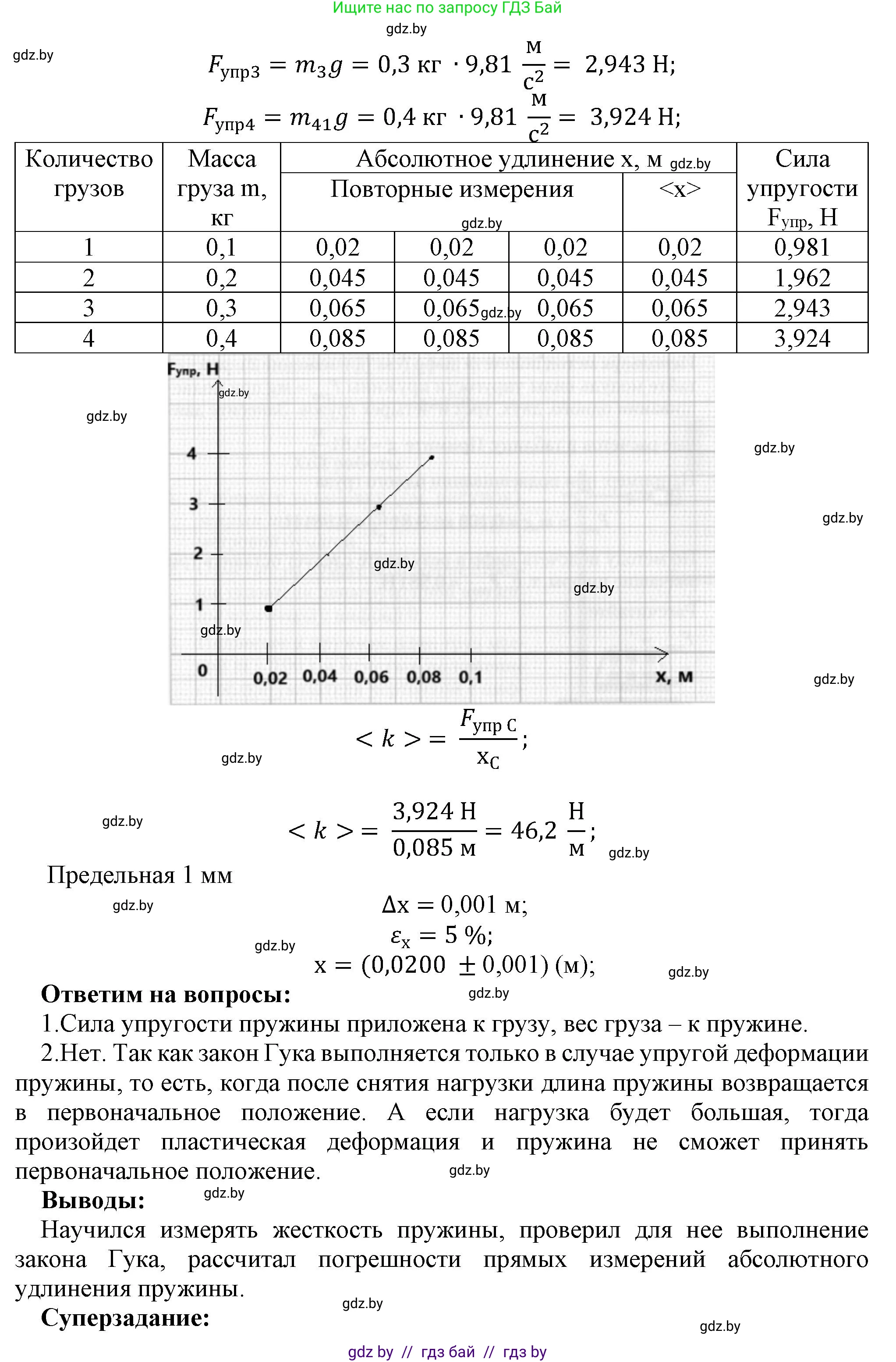 Физика, 9 класс Тетрадь для лабораторных работ, авторы: Исаченкова Лариса Артёмовна, Захаревич Екатерина Васильевна, Сокольский Анатолий Алексеевич, издательство Аверсэв, Минск, 2019, белого цвета, страница 25, Решение (продолжение 2)
