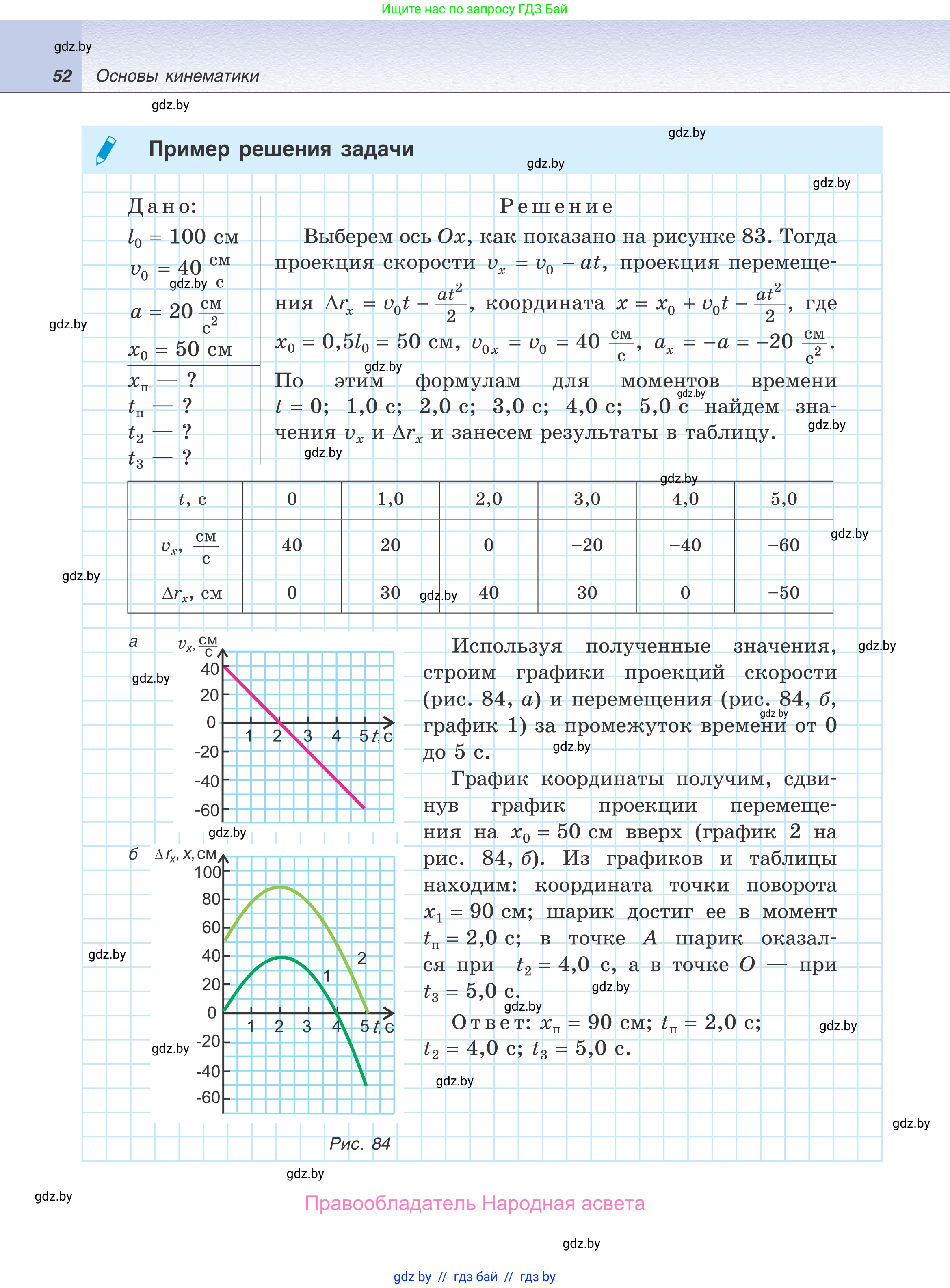 Физика, 9 класс Учебник, авторы: Исаченкова Лариса Артёмовна, Сокольский Анатолий Алексеевич, Захаревич Екатерина Васильевна, издательство Народная асвета, Минск, 2019, страница 52